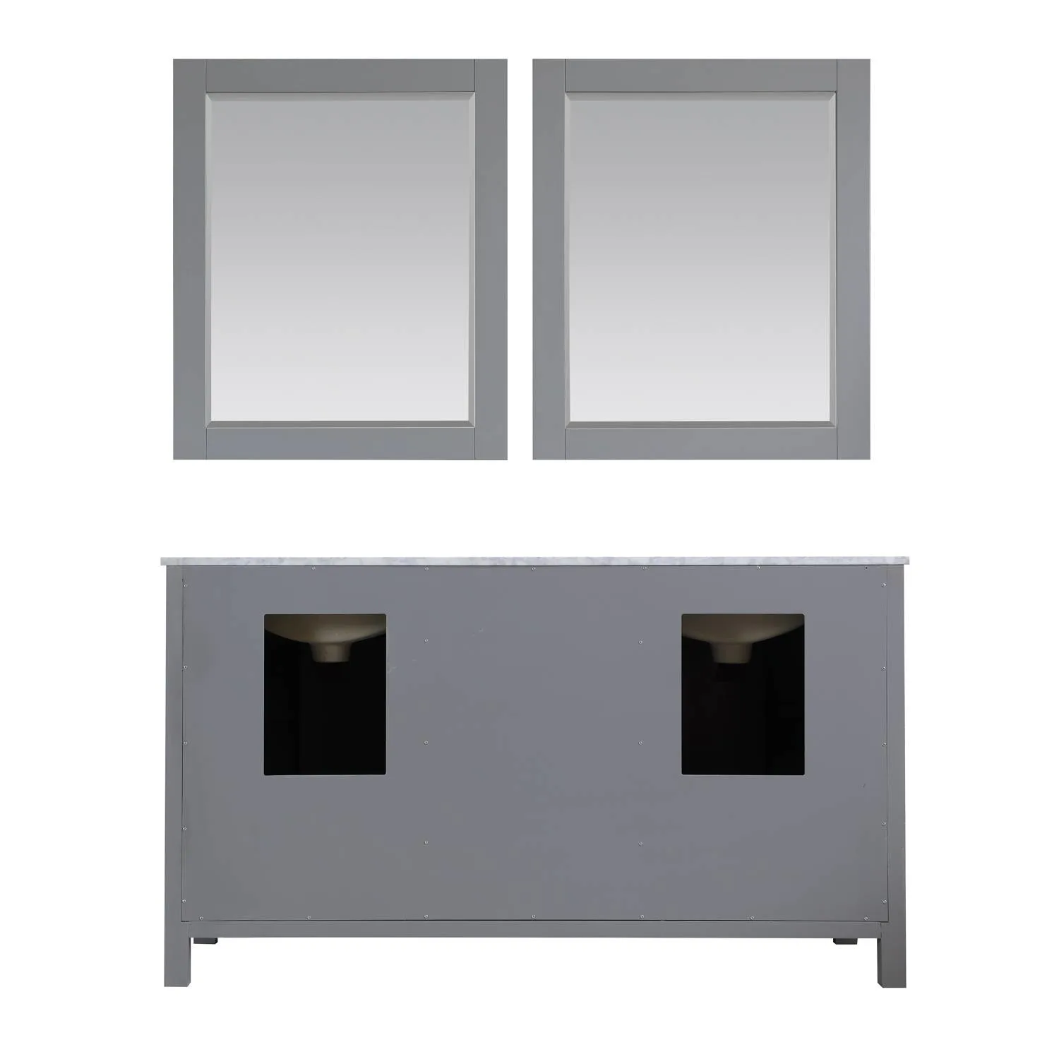 Altair Kinsley 60 Inch Solid Plywood White Carrara Double Vanity - image 2