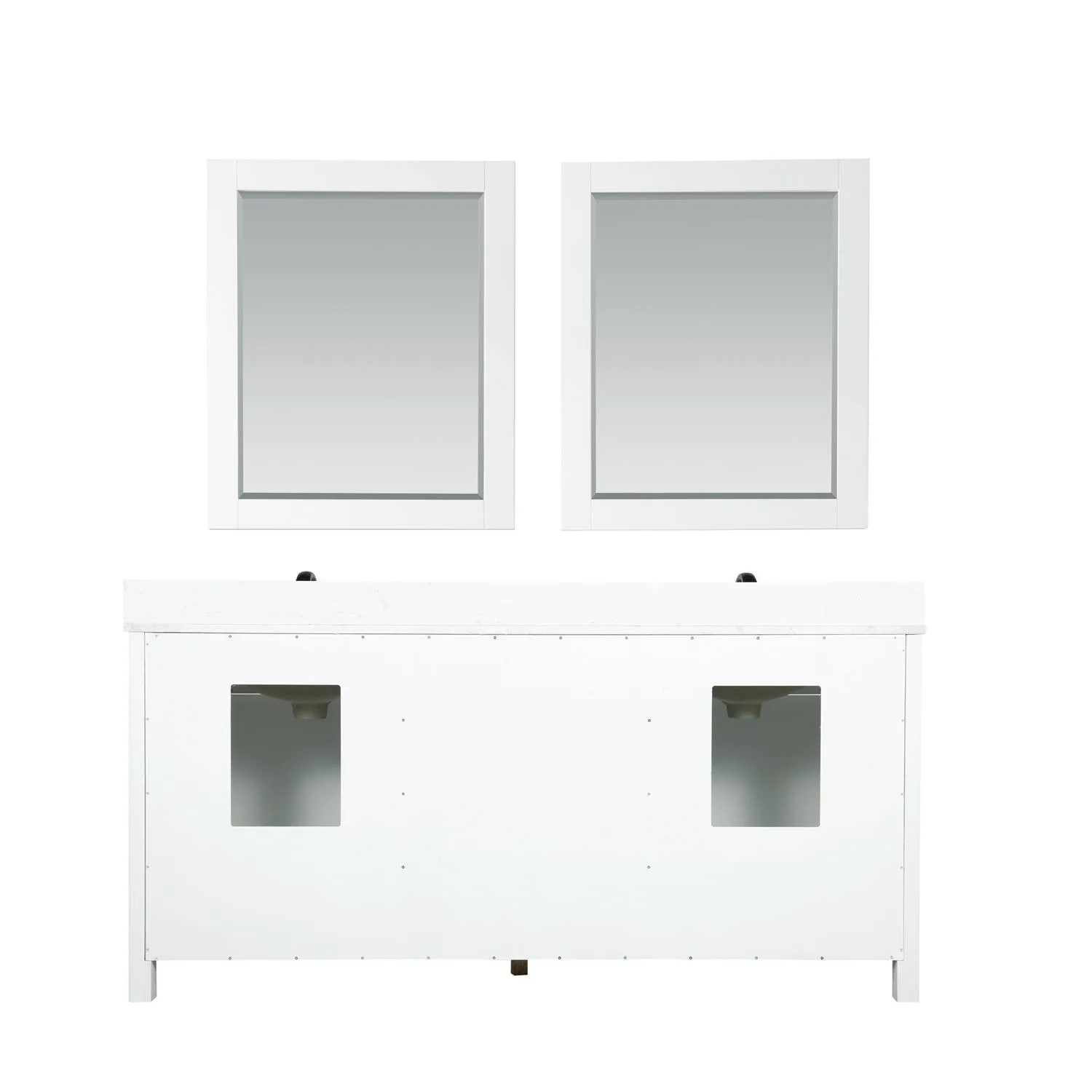 Altair Kinsley 72 Inch White Plywood White Carrara Double Vanity - image 2