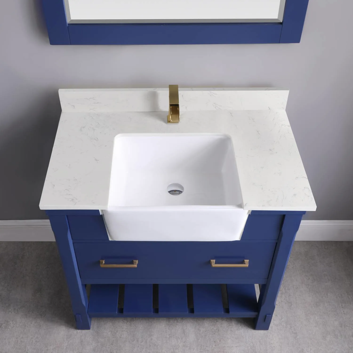 Altair Georgia 36 Inch Solid Plywood White Carrara Stone Single Vanity - image 7