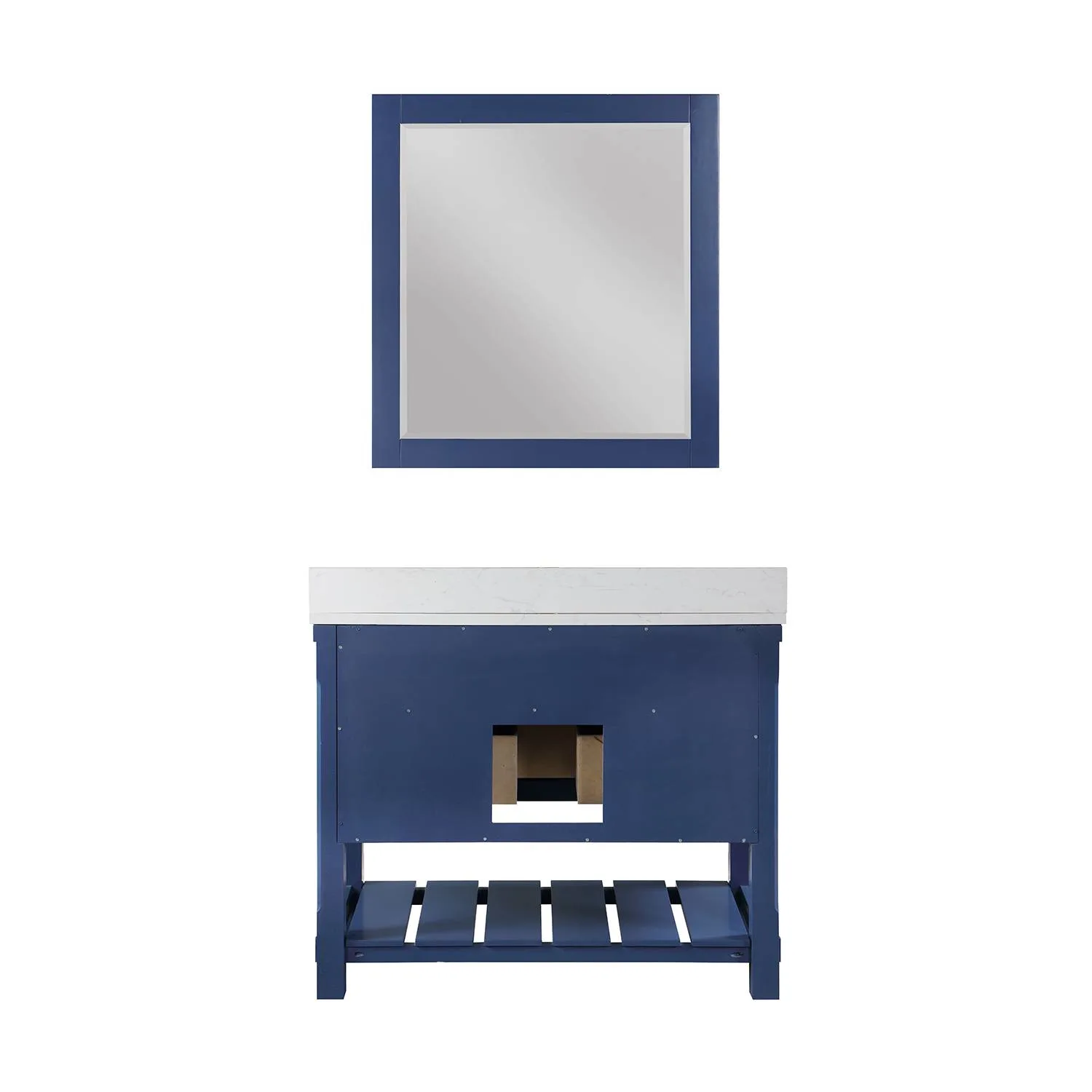Altair Georgia 42 Inch Jewelry Blue Plywood Carrara Stone Single Vanity - image 2