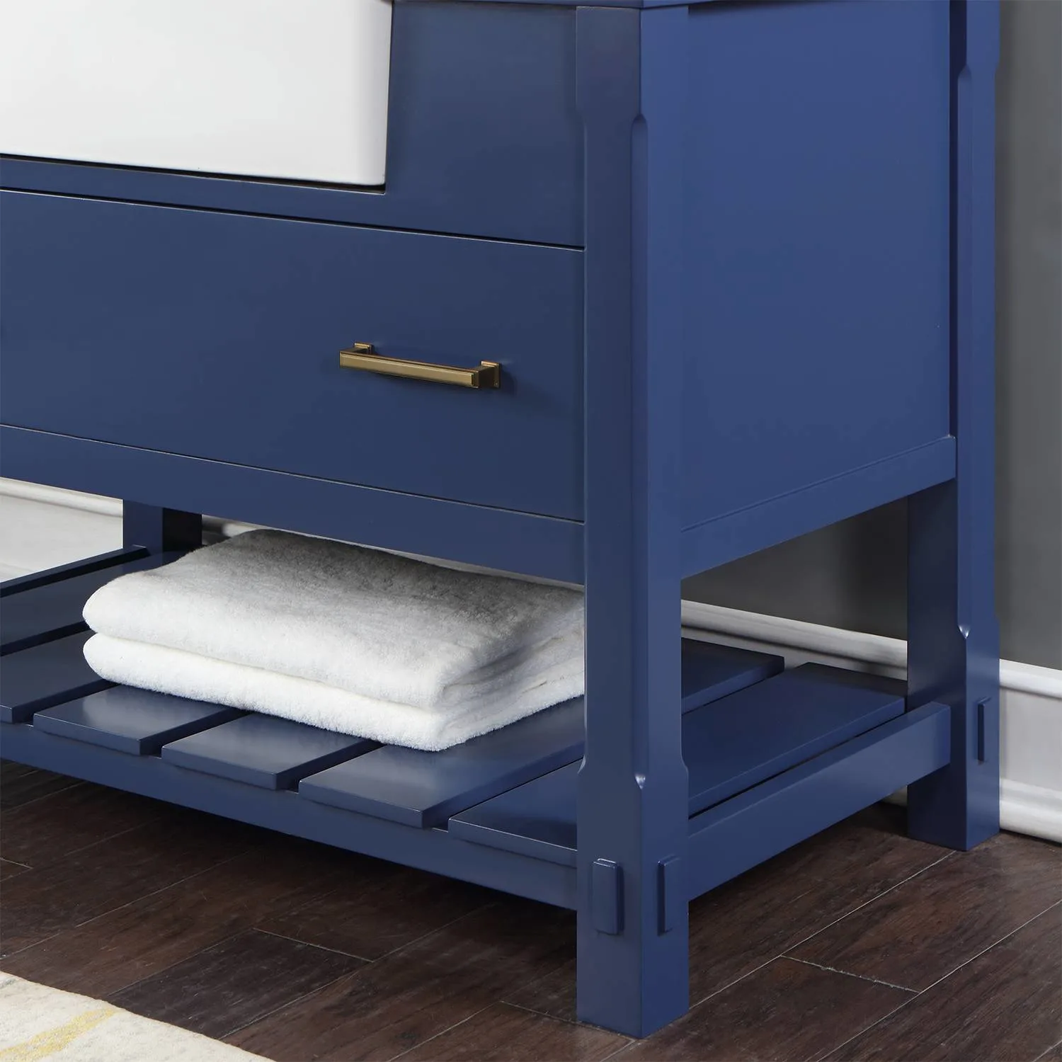 Altair Georgia 42 Inch Jewelry Blue Plywood Carrara Stone Single Vanity - image 10