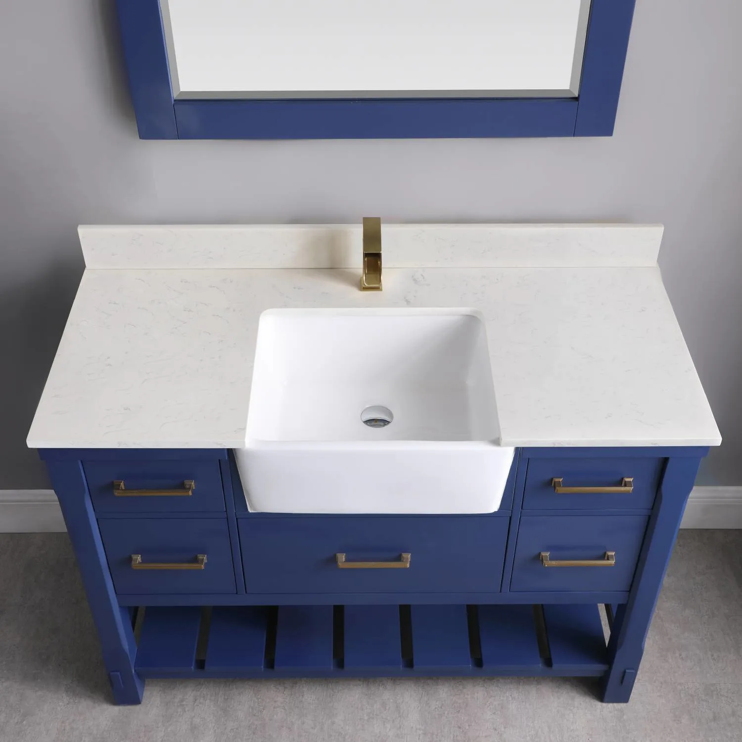 Altair Georgia 48 Inch Solid Plywood White Carrara Stone Single Vanity - image 8