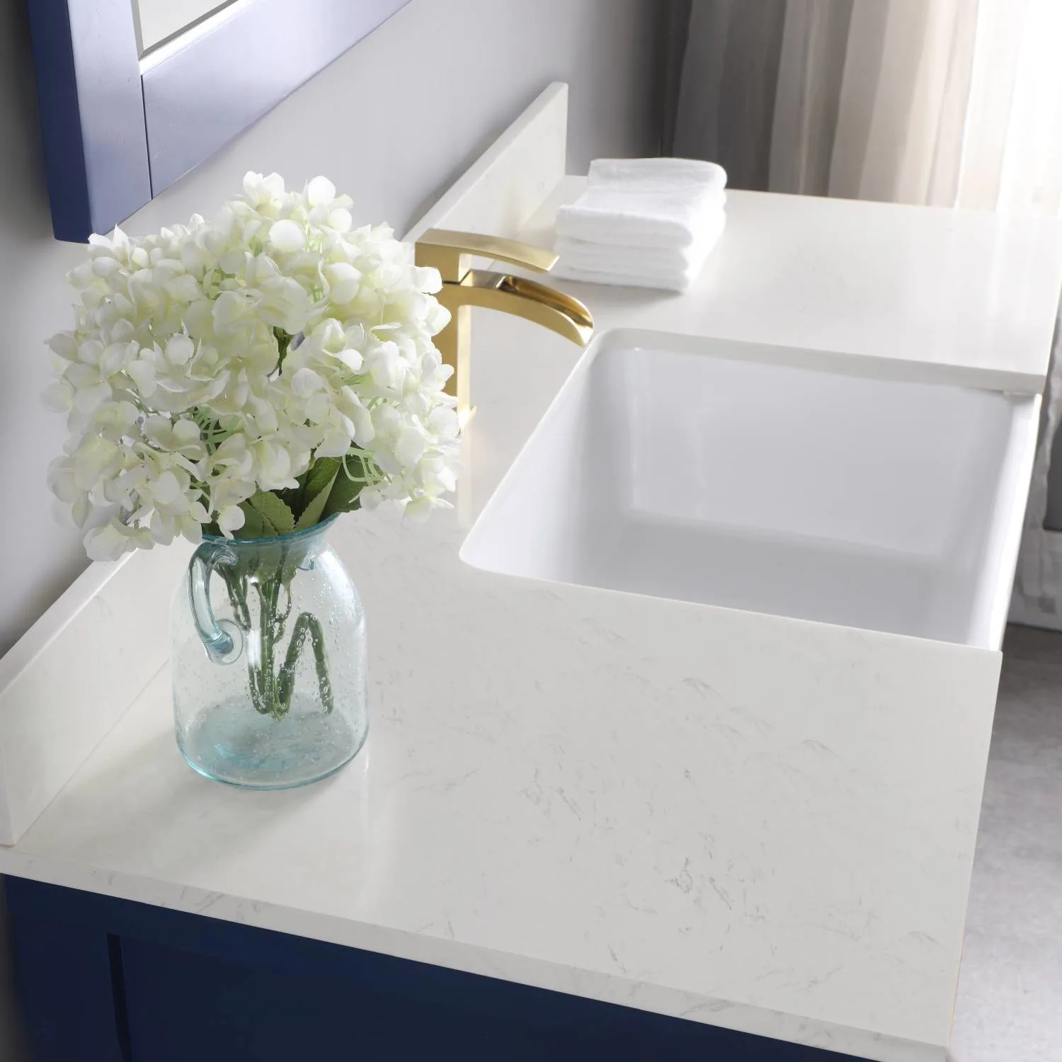 Altair Georgia 48 Inch Solid Plywood White Carrara Stone Single Vanity - image 9