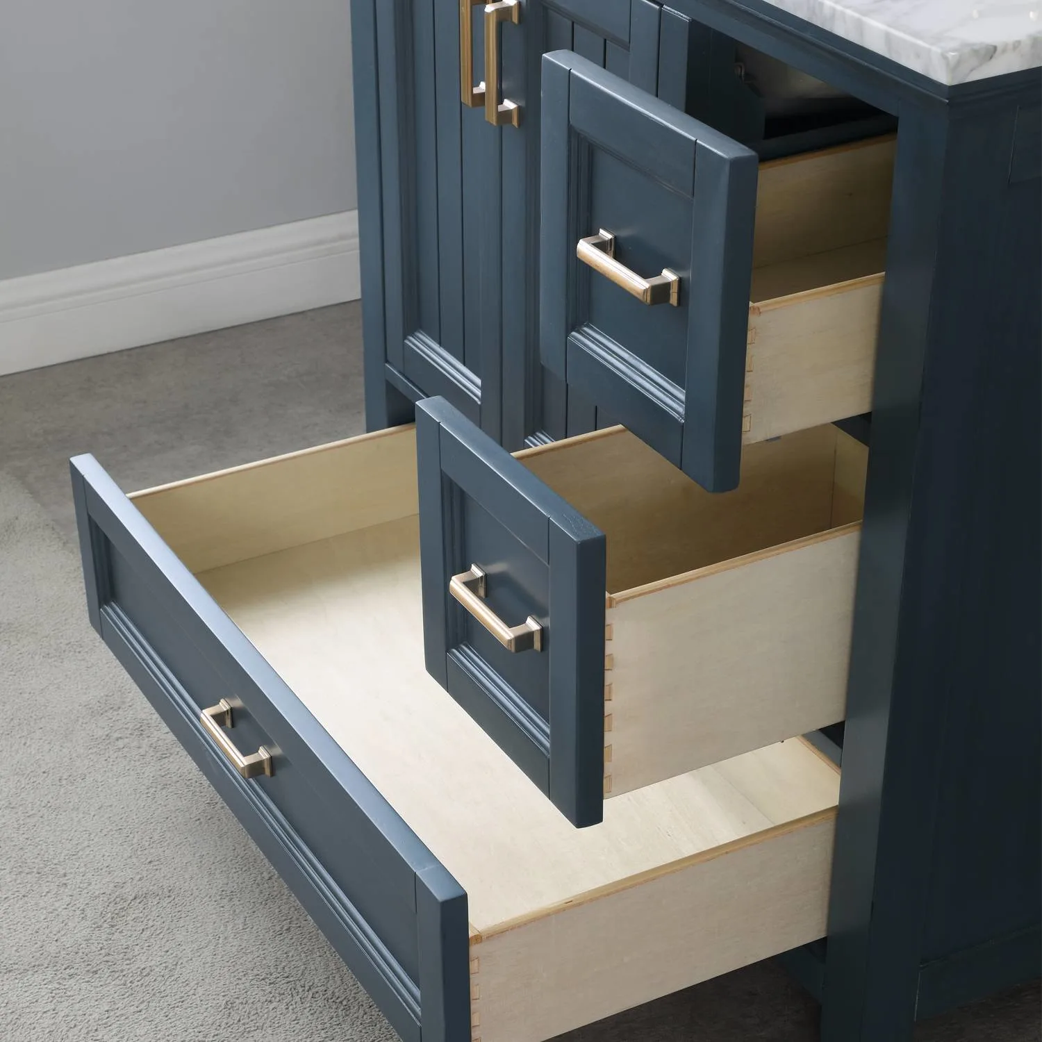 Altair Isla 36 Inch Solid Plywood White Carrara Single Vanity - image 9