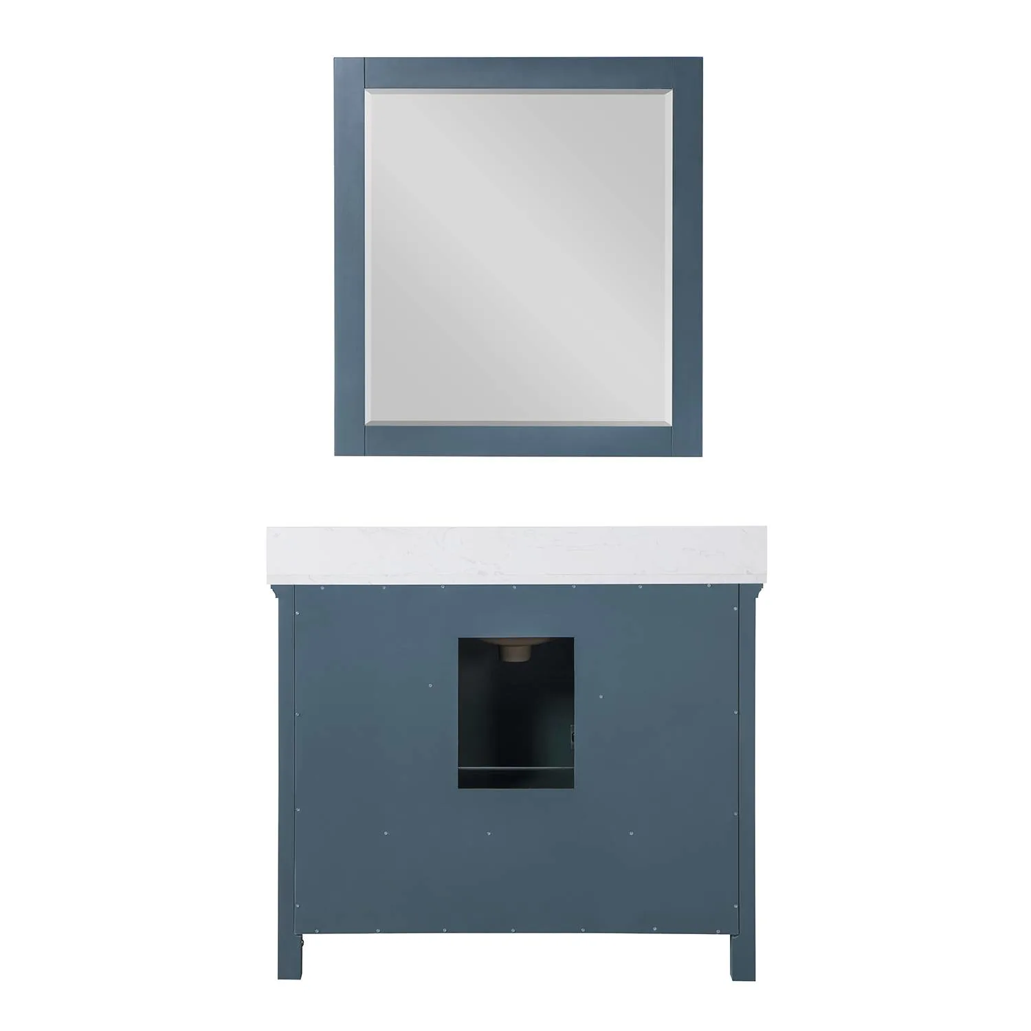 Altair Isla 42 Inch Classic Blue Plywood Carrara Stone Single Vanity - image 2