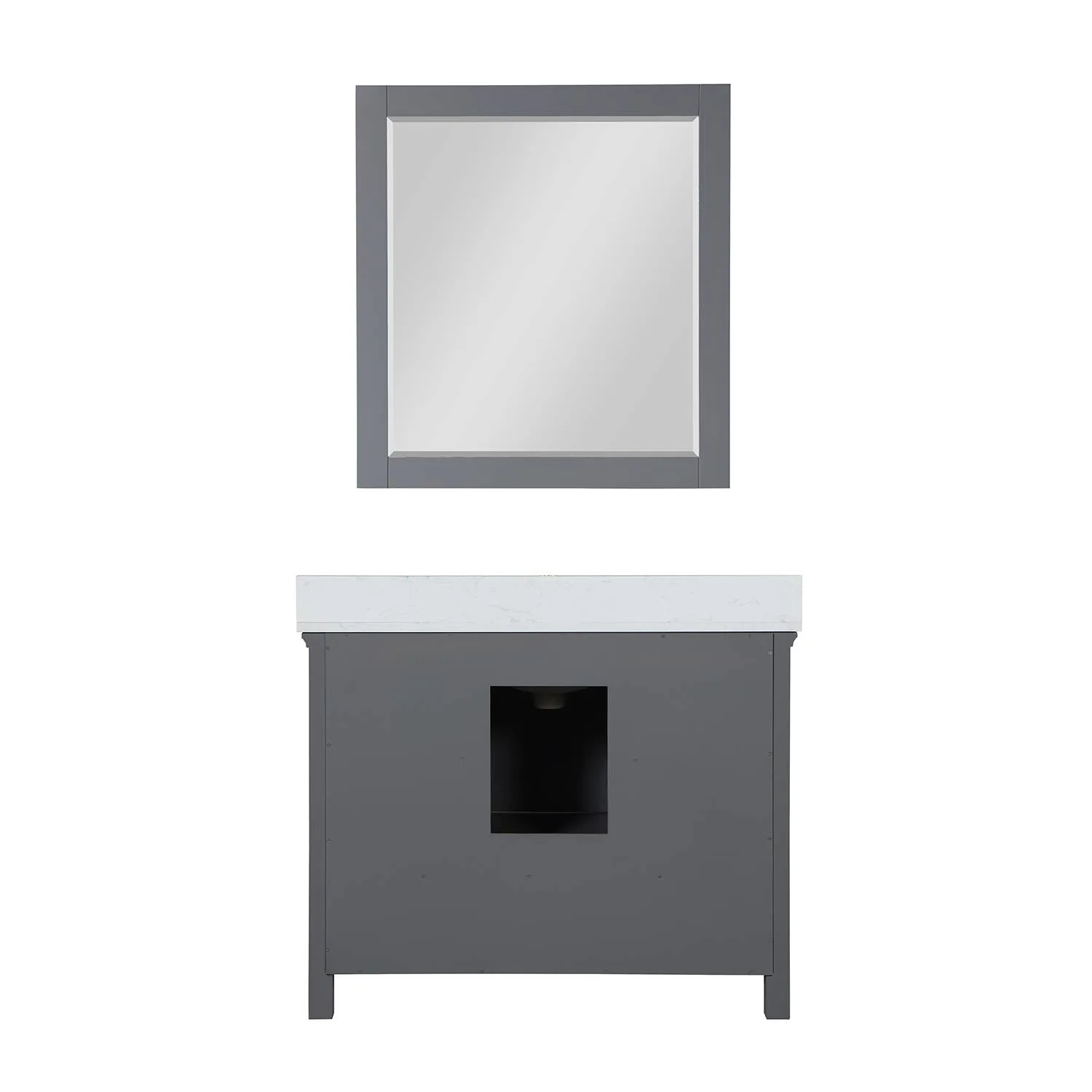 Altair Isla 42 Inch Gray Plywood White Carrara Stone Single Vanity - image 2