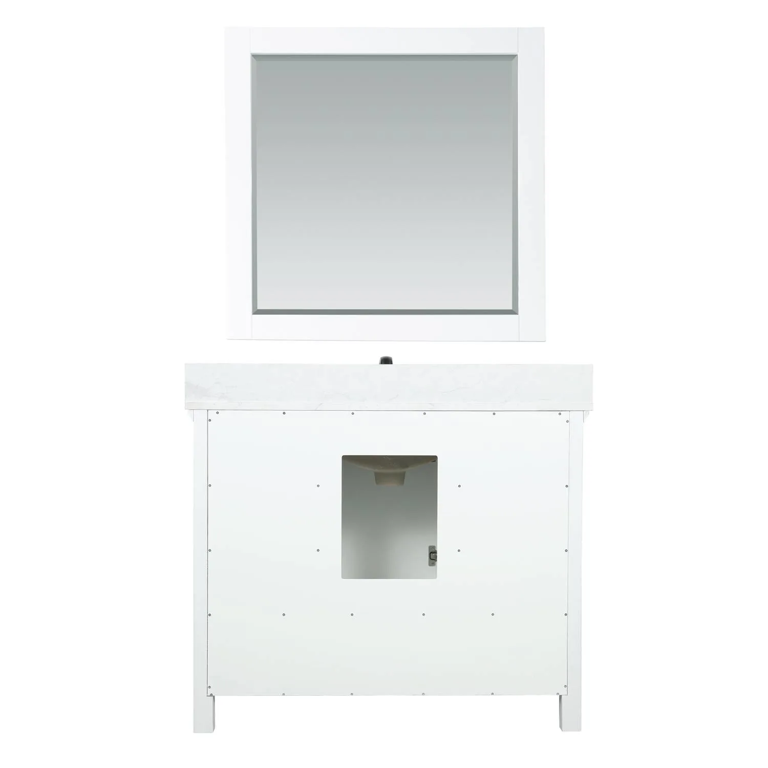 Altair Isla 42 Inch White Solid Plywood White Carrara Single Vanity - image 2