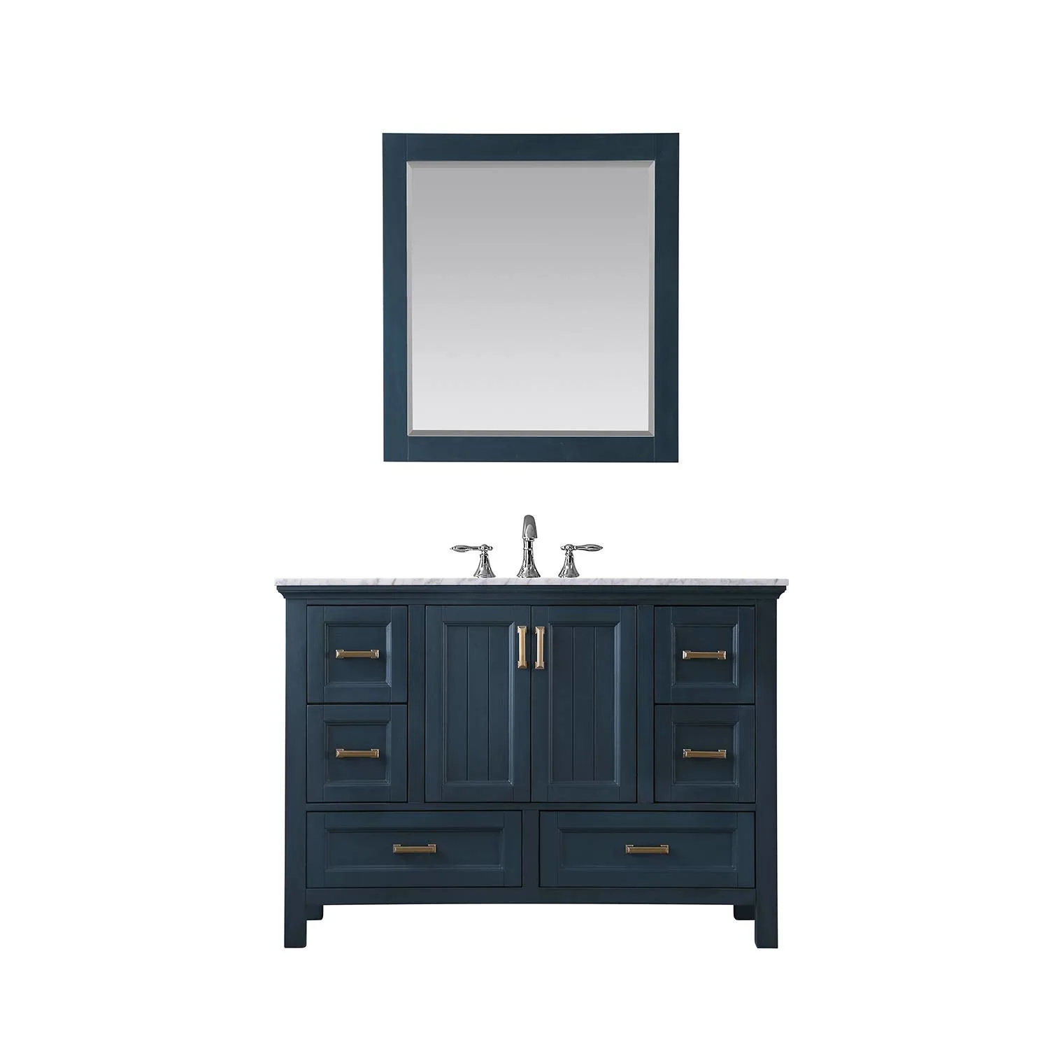 Altair Isla 48 Inch Solid Plywood White Carrara Single Vanity