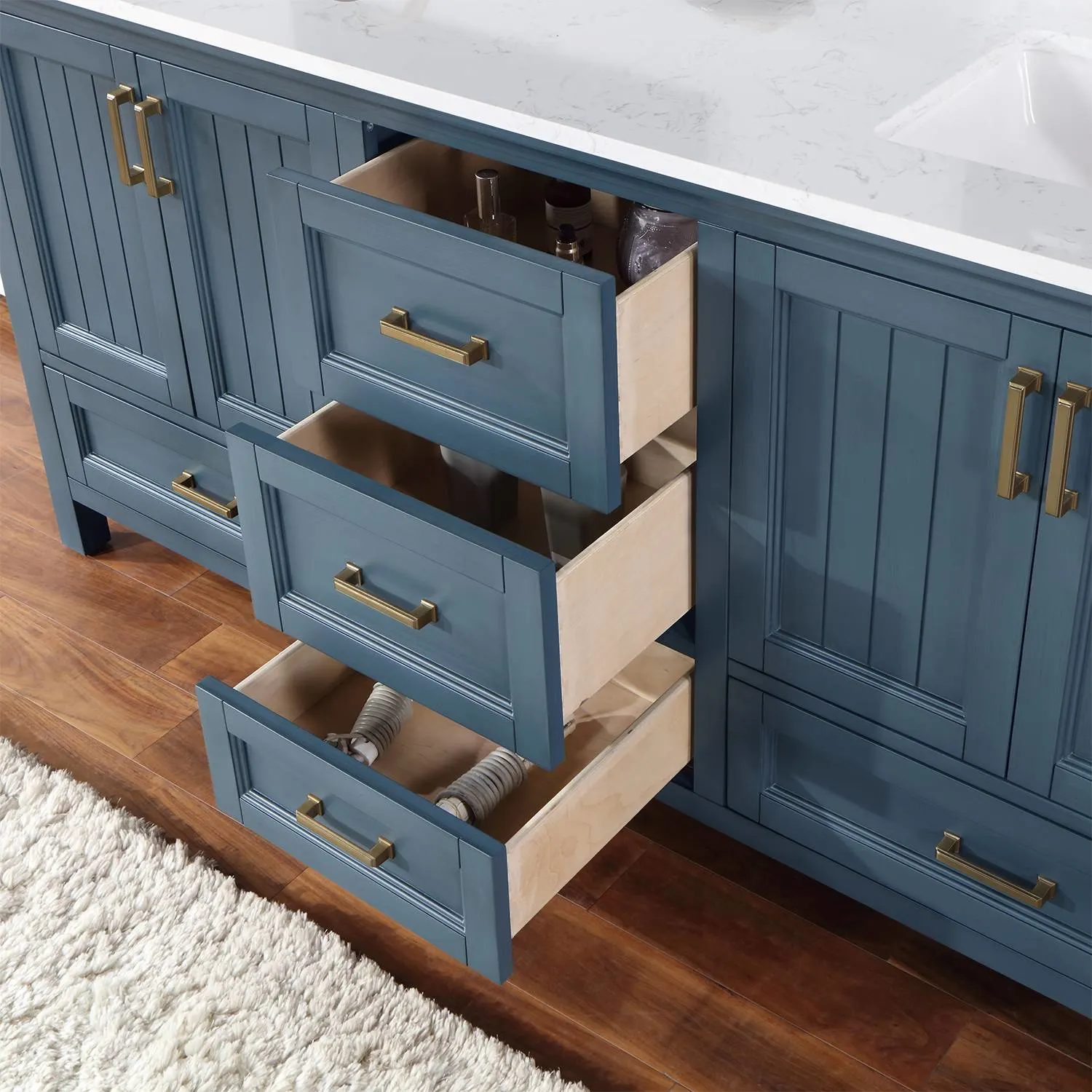 Altair Isla 72 Inch Classic Blue Plywood Carrara Stone Double Vanity - image 9