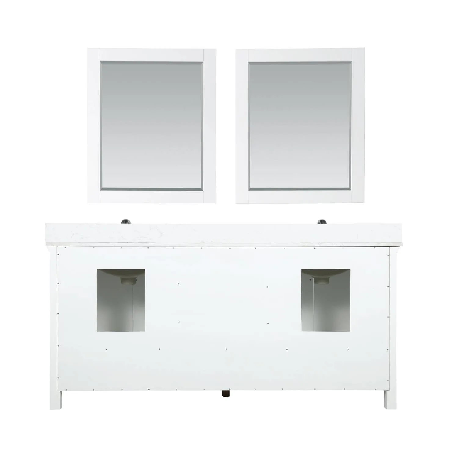 Altair Isla 72 Inch White Solid Plywood White Carrara Double Vanity - image 4