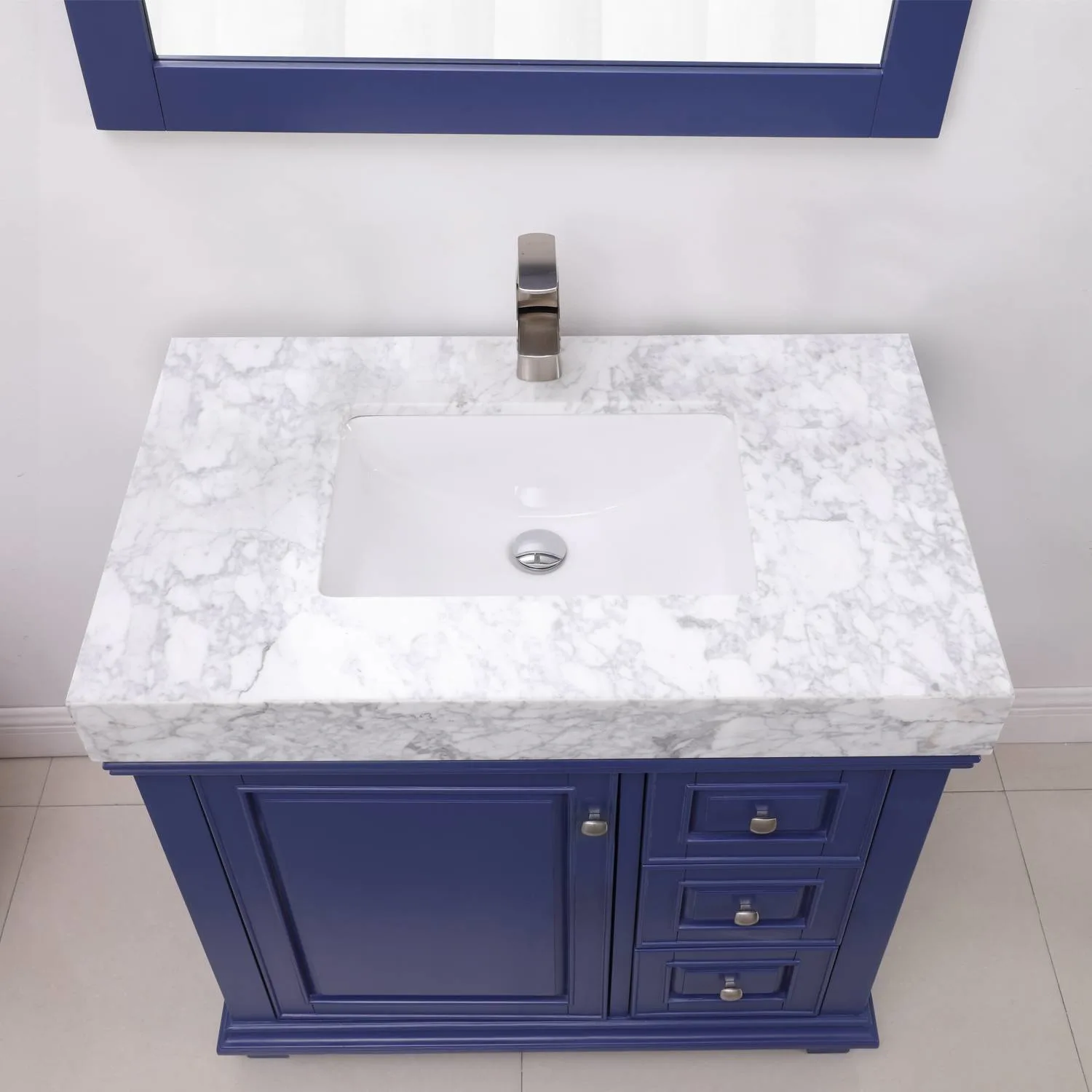 Altair Jardin 36 Inch Solid Plywood White Carrara Single Vanity - image 6