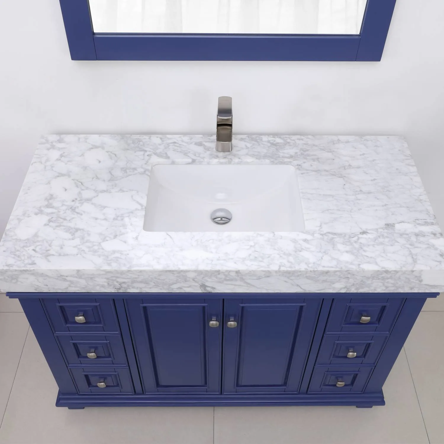 Altair Jardin 48 Inch Solid Plywood White Carrara Single Vanity - image 6