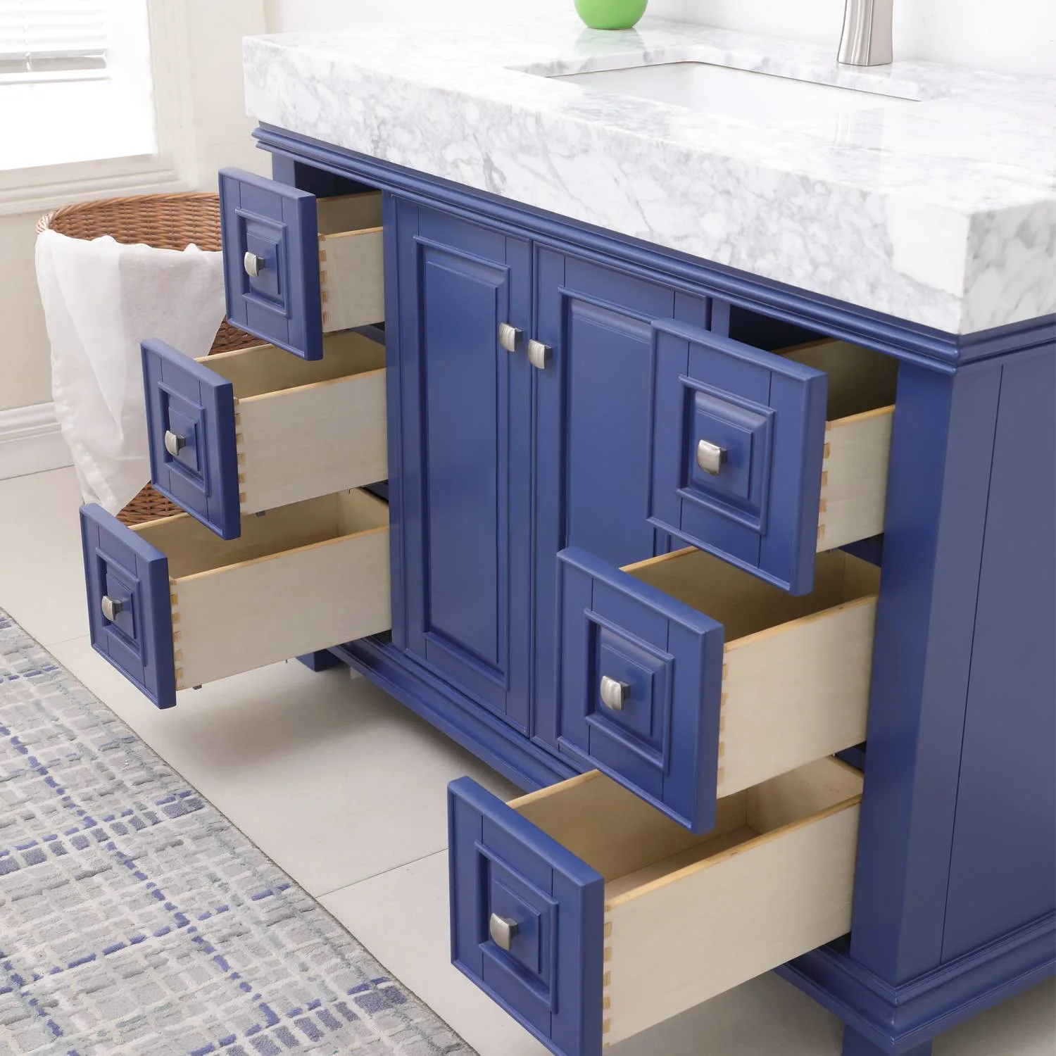 Altair Jardin 48 Inch Solid Plywood White Carrara Single Vanity - image 8