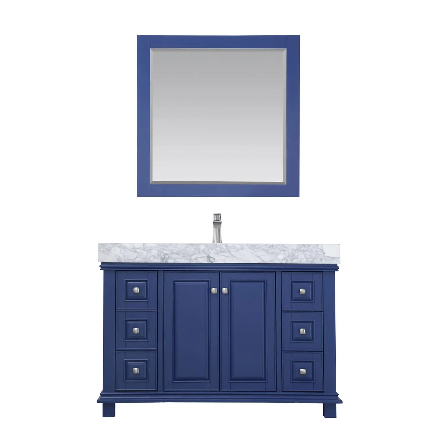 Altair Jardin 48 Inch Solid Plywood White Carrara Single Vanity