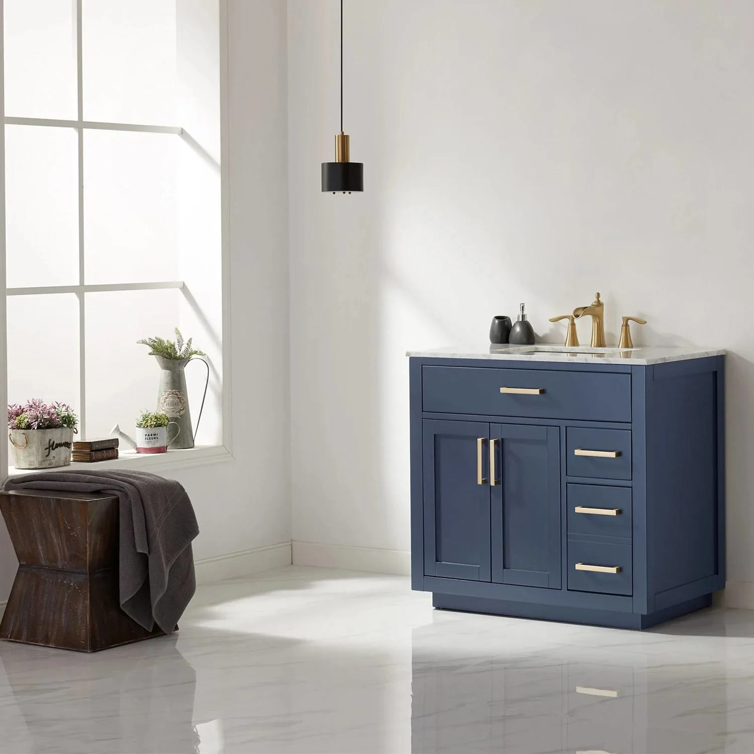 Altair Ivy 36 Inch Solid Plywood No Countertop Single Vanity Cabinet - image 4