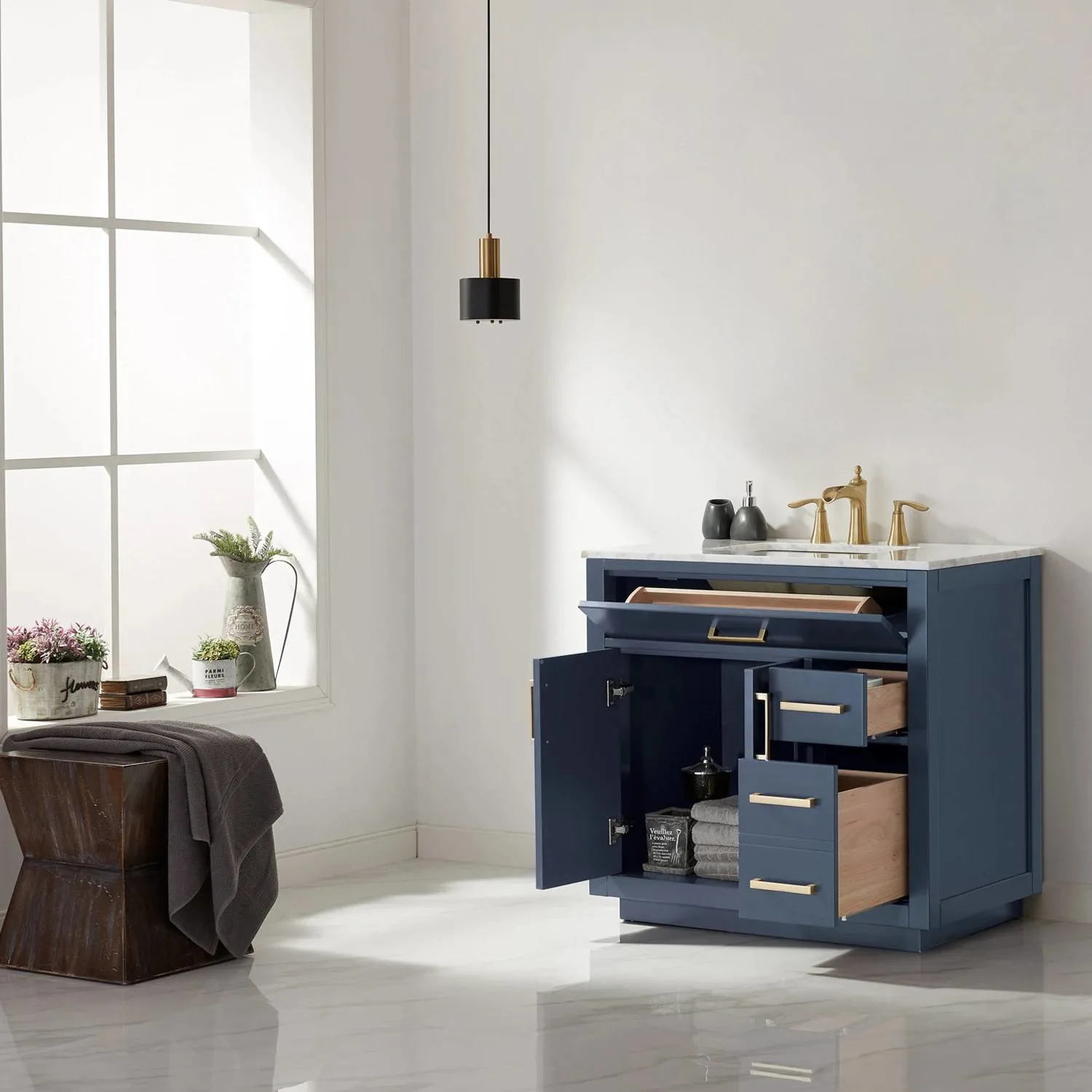 Altair Ivy 36 Inch Solid Plywood No Countertop Single Vanity Cabinet - image 5