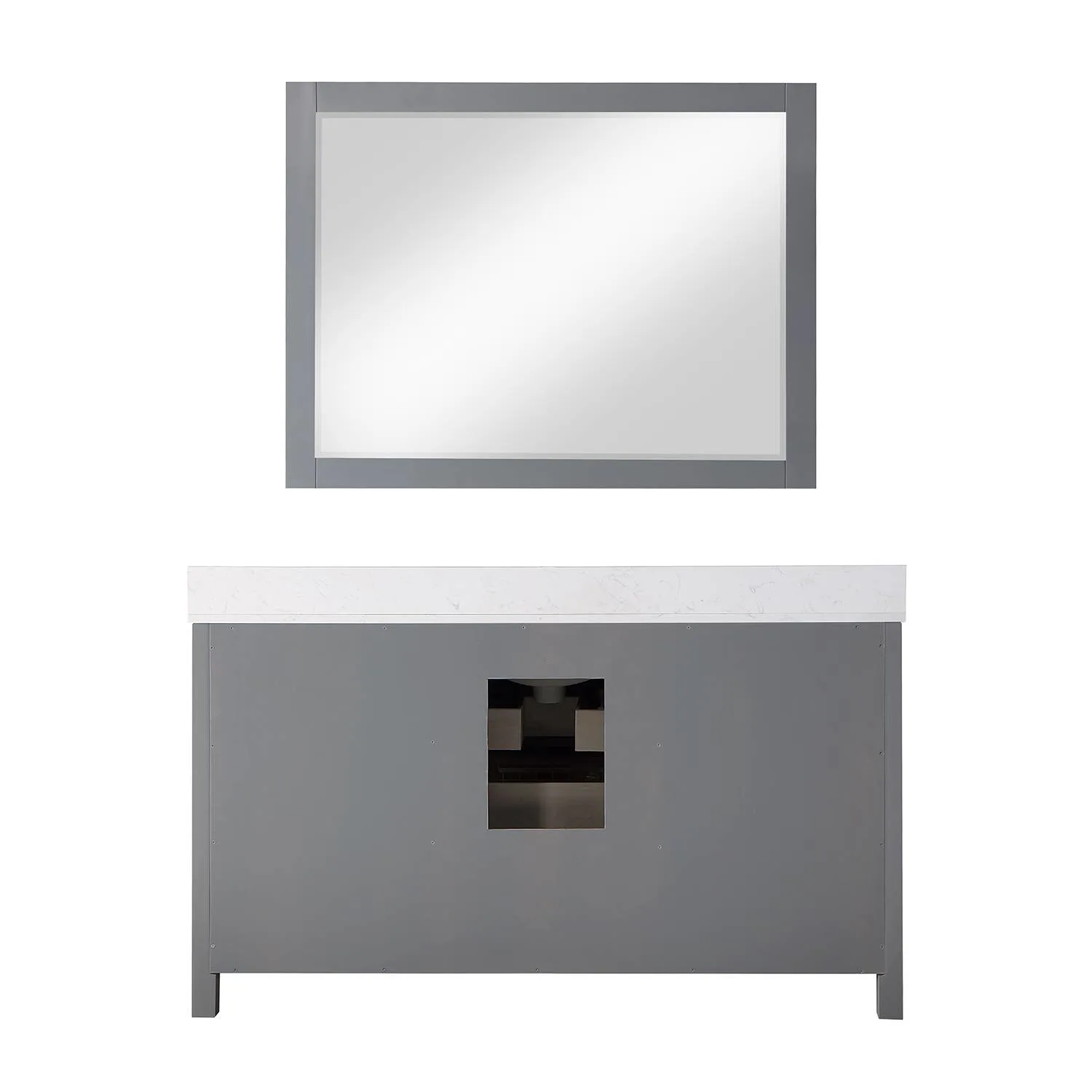 Altair Kinsley 60 Inch Gray Plywood White Carrara Stone Single Vanity - image 2