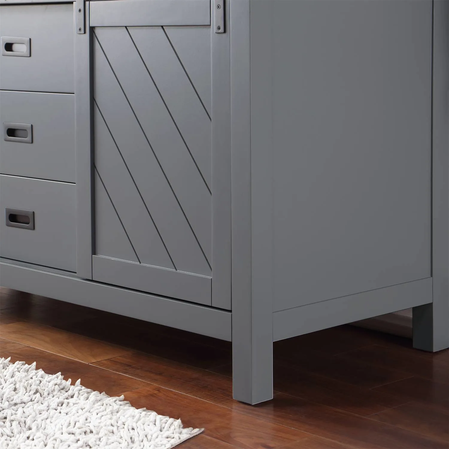 Altair Kinsley 60 Inch Gray Plywood White Carrara Stone Single Vanity - image 10