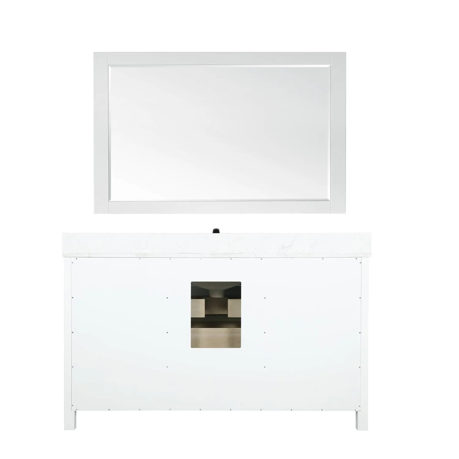 Altair Kinsley 60 Inch White Plywood White Carrara Single Vanity - image 2