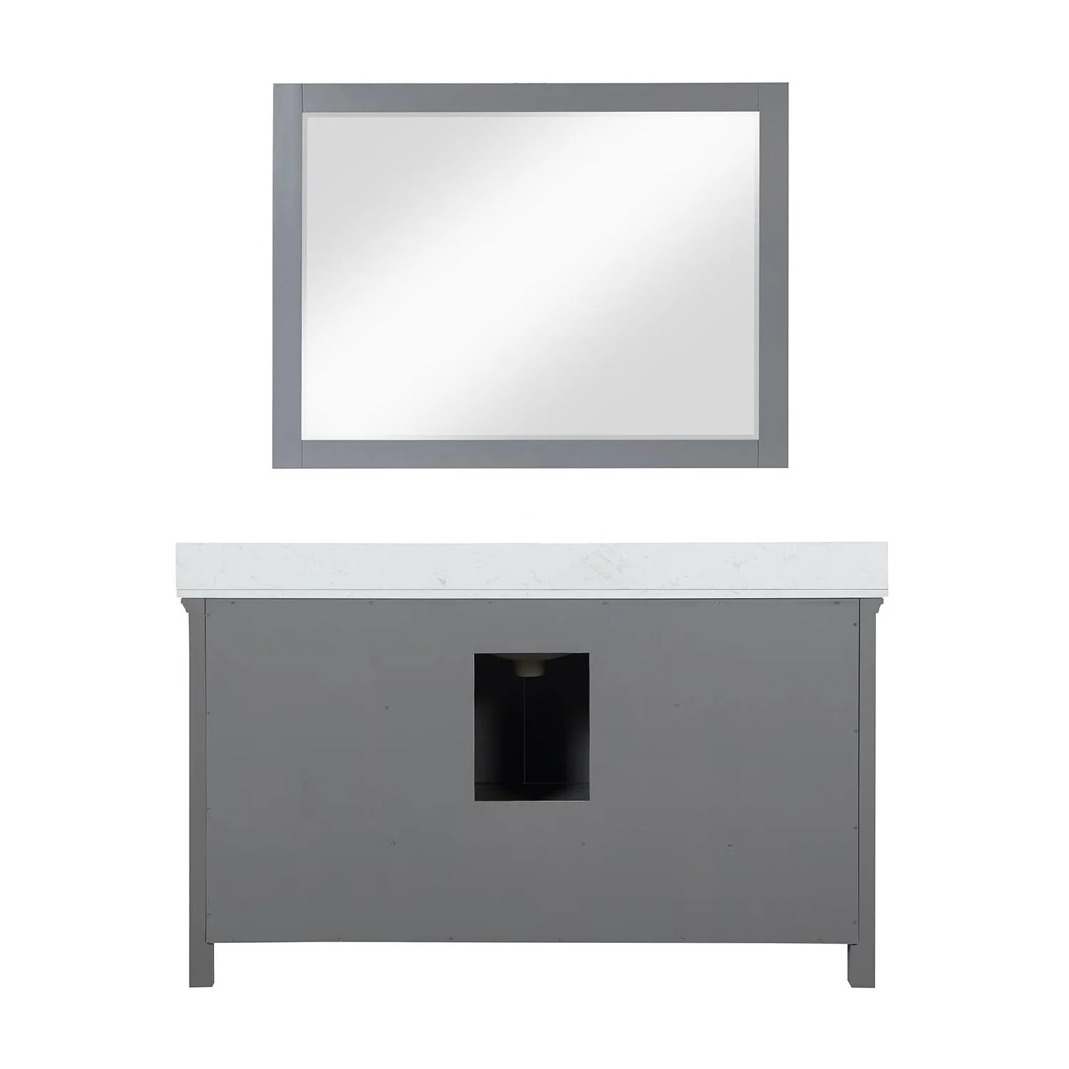 Altair Isla 60 Inch Gray Plywood White Carrara Stone Single Vanity - image 2
