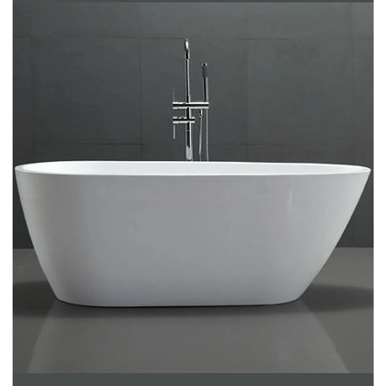 Legion Furniture 68 Inch No Faucet White Soaking Acrylic Bathtub