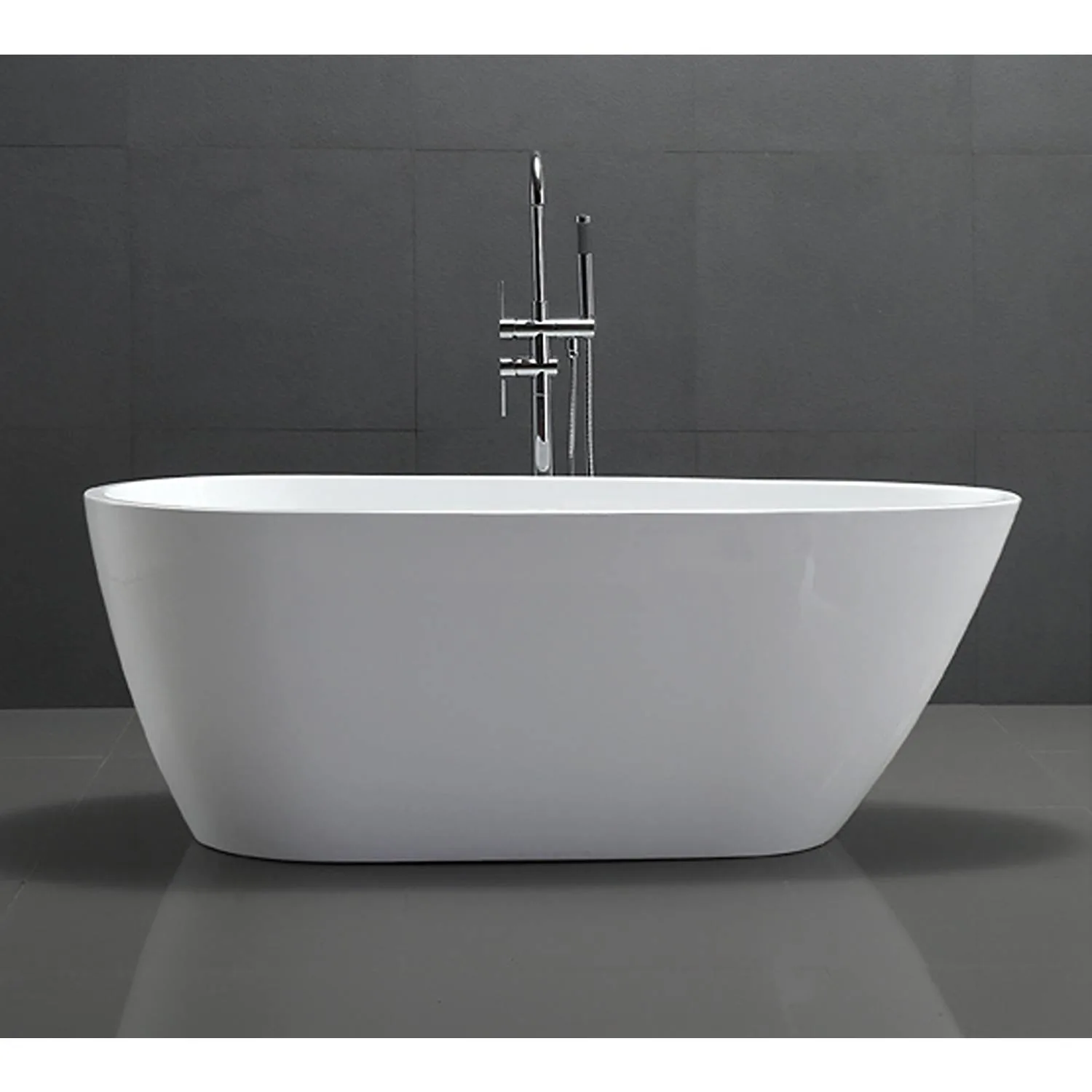 Legion Furniture 68 Inch No Faucet White Soaking Acrylic Bathtub - image 2
