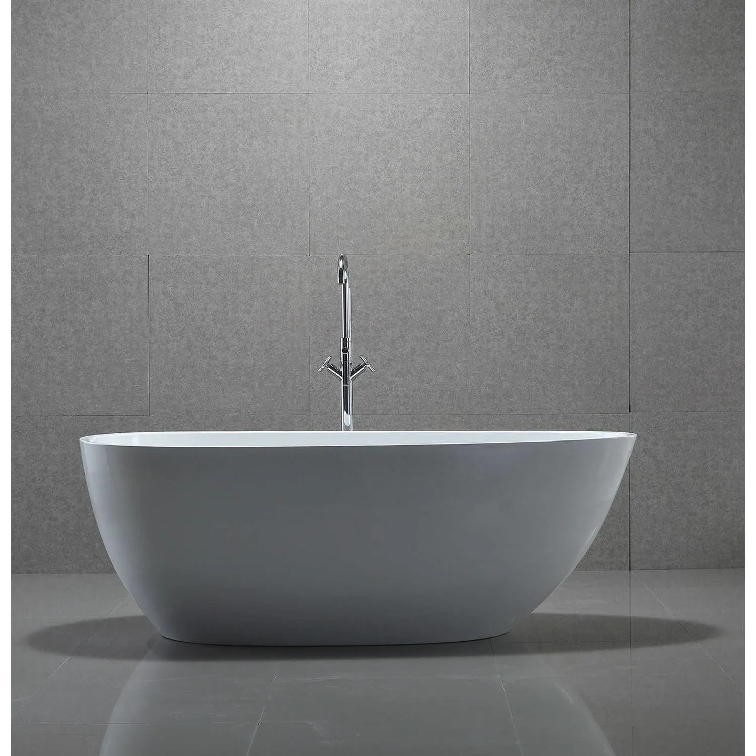 Legion Furniture 68 Inch No Faucet White Soaking Acrylic Bathtub - image 5