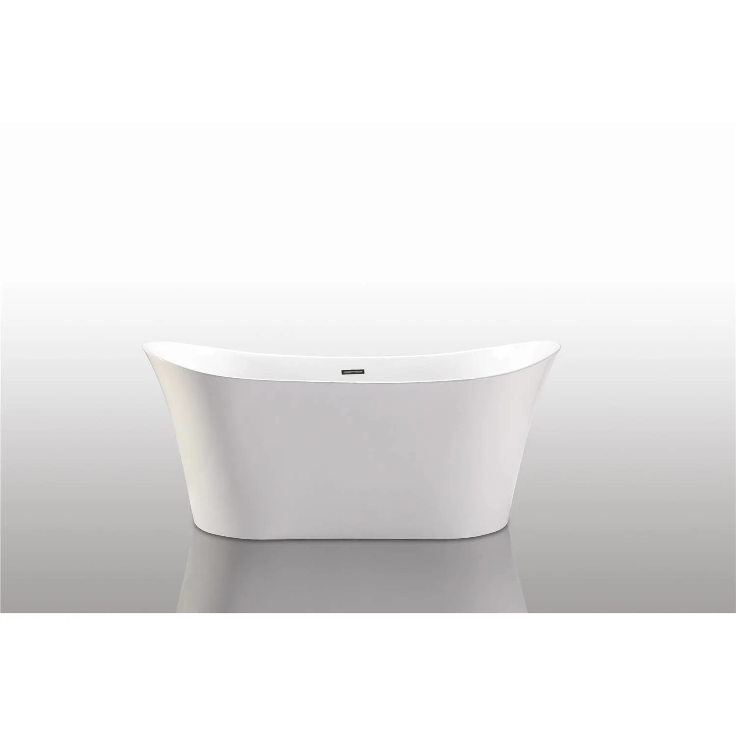 Legion Furniture 67 Inch No Faucet White Double Slipper Acrylic Bathtub