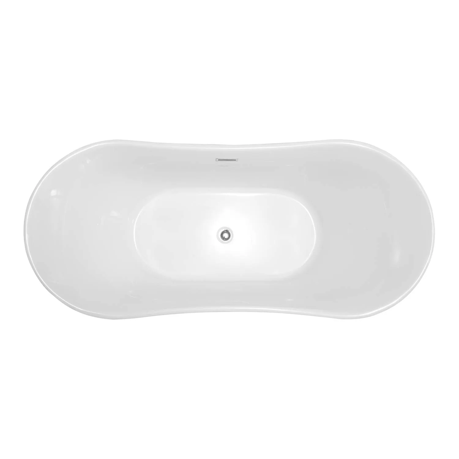 Legion Furniture 67 Inch No Faucet White Double Slipper Acrylic Bathtub - image 15