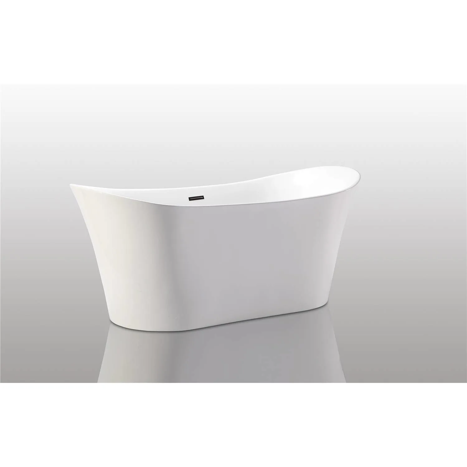 Legion Furniture 67 Inch No Faucet White Double Slipper Acrylic Bathtub - image 9