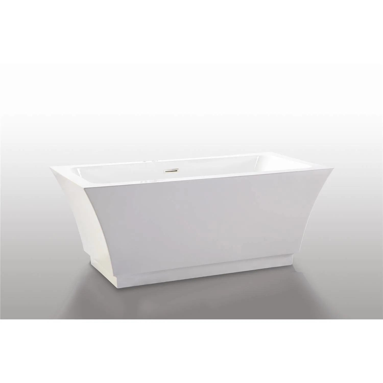 Legion Furniture 67 Inch No Faucet White Rectangular Acrylic Bathtub - image 11