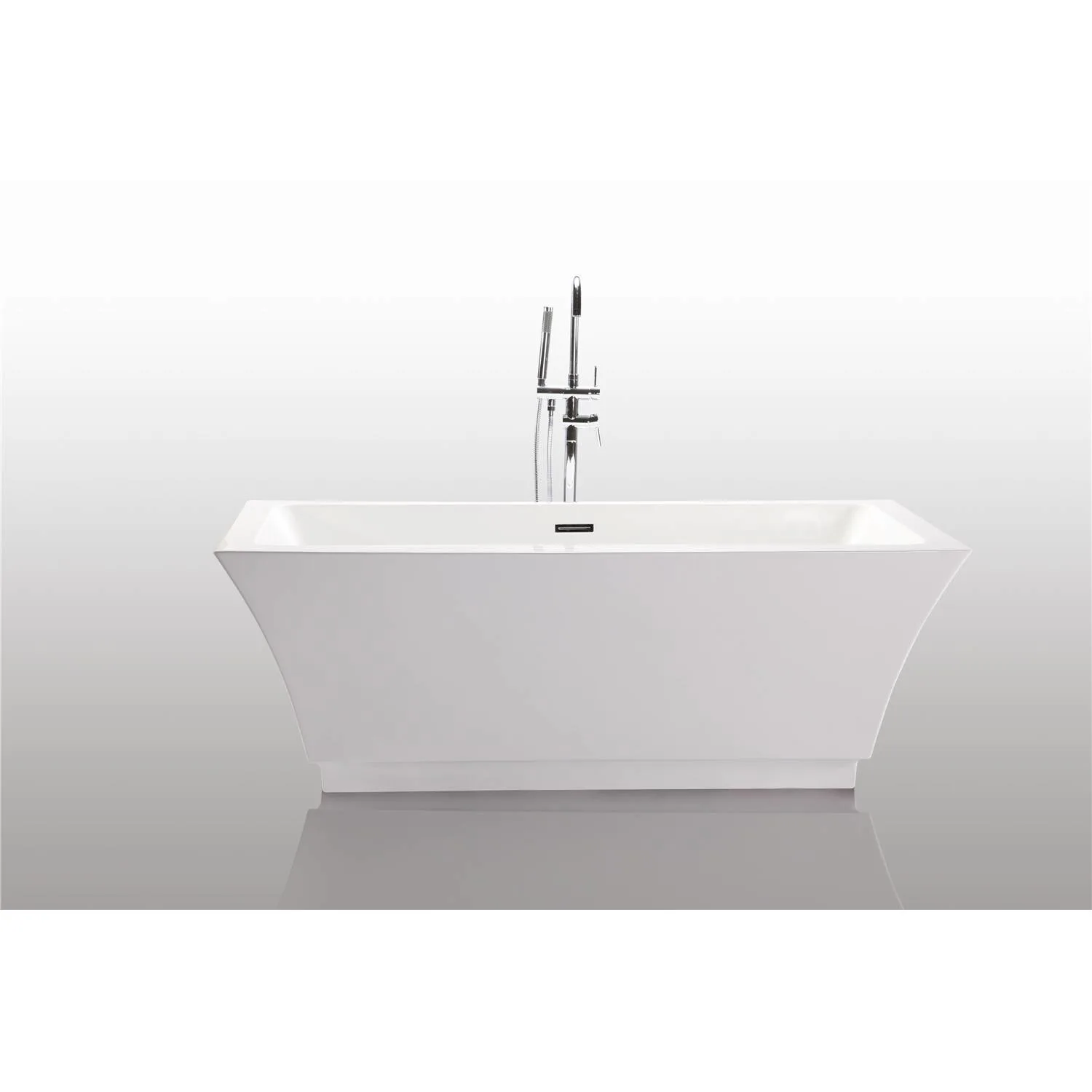 Legion Furniture 67 Inch No Faucet White Rectangular Acrylic Bathtub - image 8