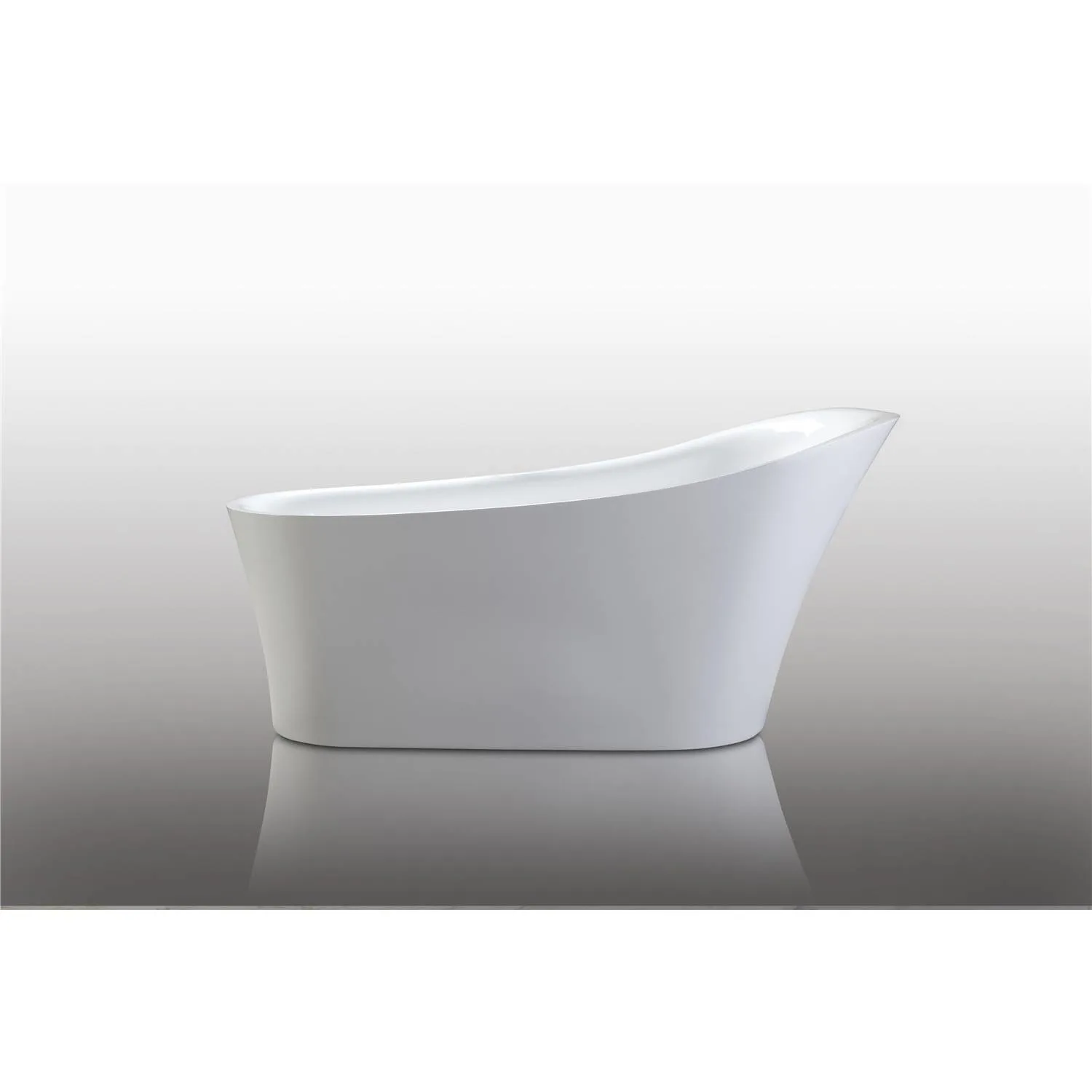 Legion Furniture 67 Inch No Faucet White Soaking Acrylic Bathtub