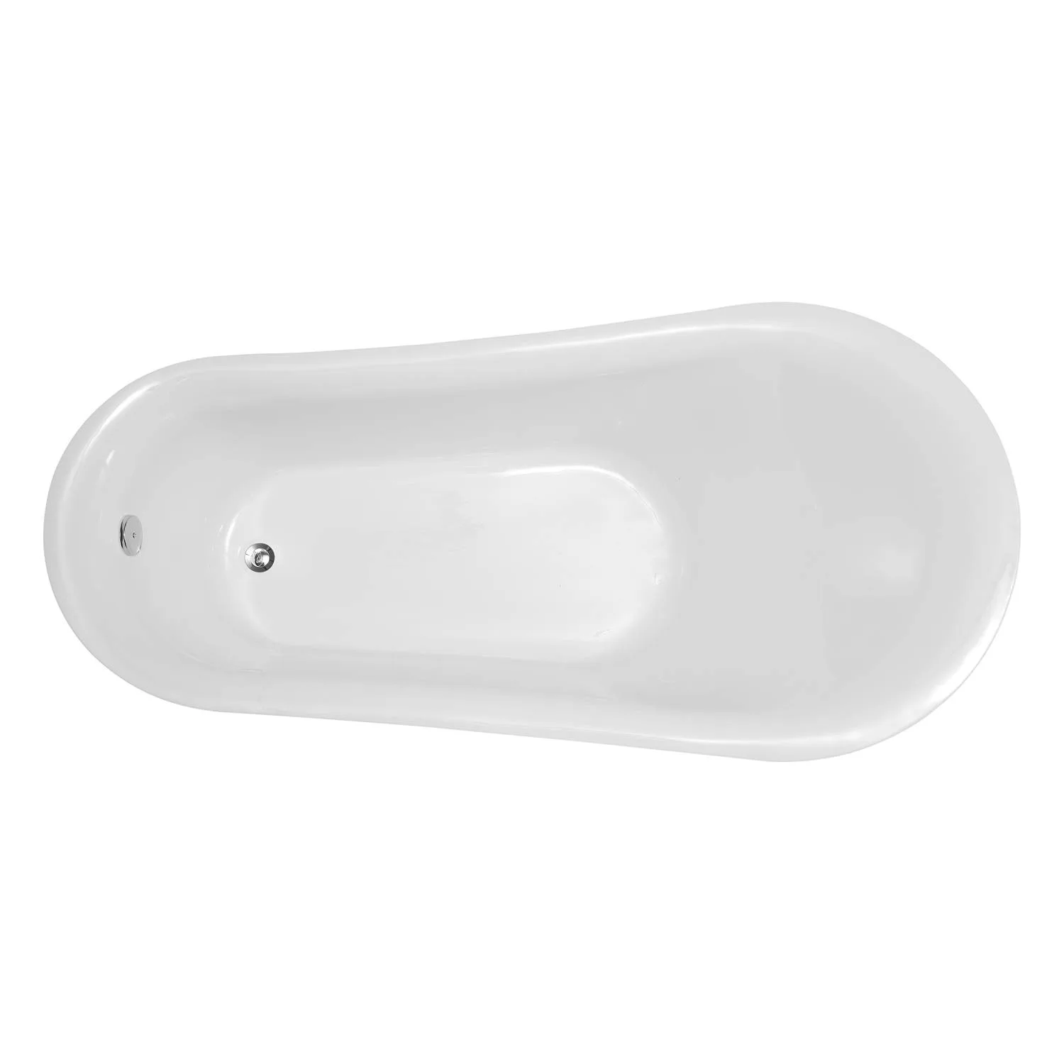 Legion Furniture 67 Inch No Faucet White Soaking Acrylic Bathtub - image 15