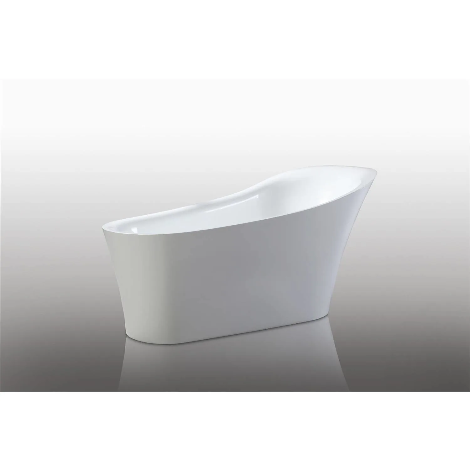Legion Furniture 67 Inch No Faucet White Soaking Acrylic Bathtub - image 8