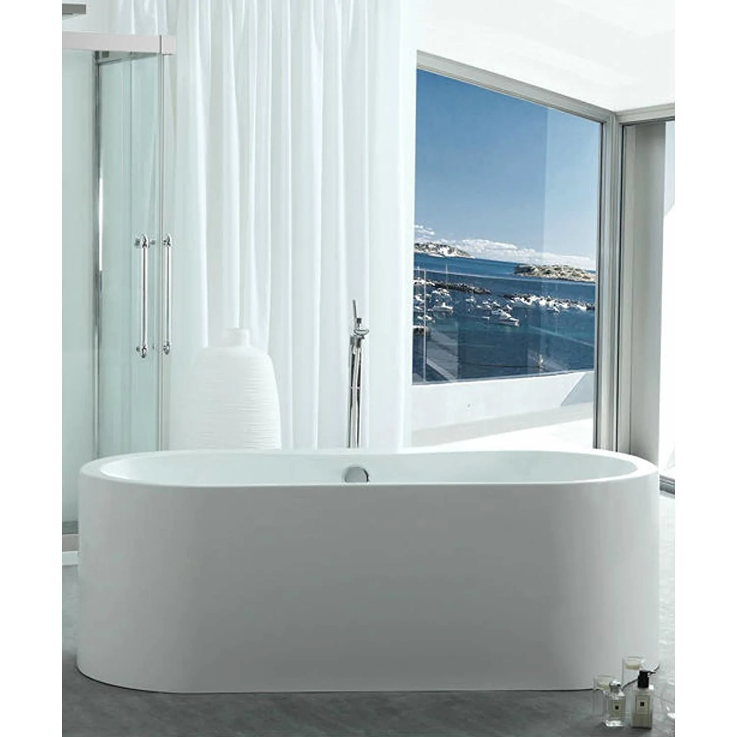 Legion Furniture 66 Inch No Faucet White Soaking Acrylic Bathtub