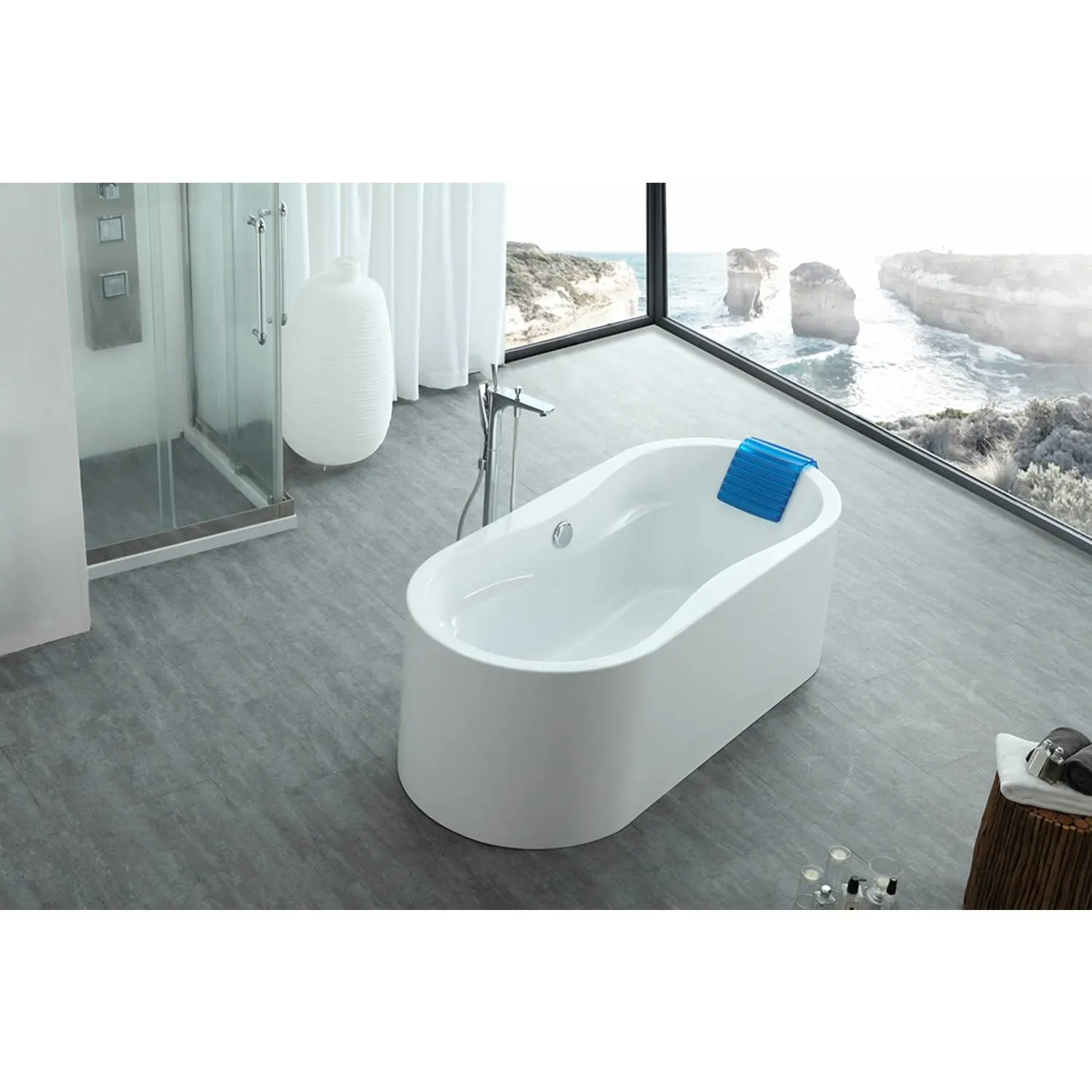 Legion Furniture 66 Inch No Faucet White Soaking Acrylic Bathtub - image 5
