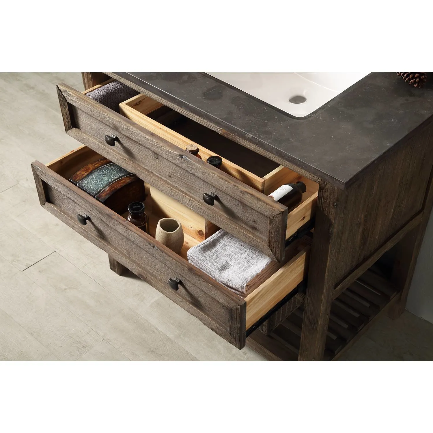 Legion Furniture 36 Inch Moon Stone Top Ceramic Sink Vanity Cabinet - image 5