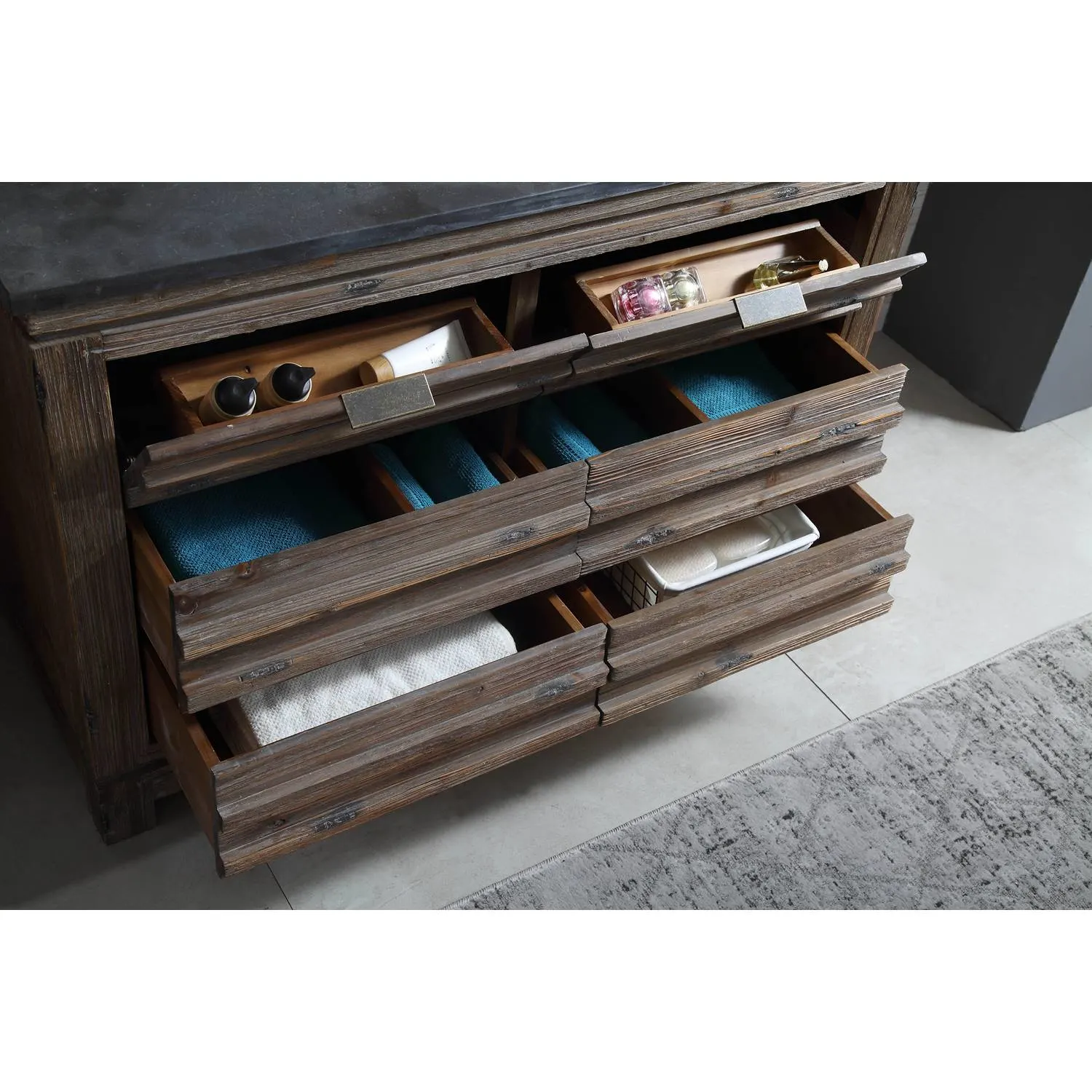 Legion Furniture 48 Inch Moon Stone Top Ceramic Sink Vanity Cabinet - image 5