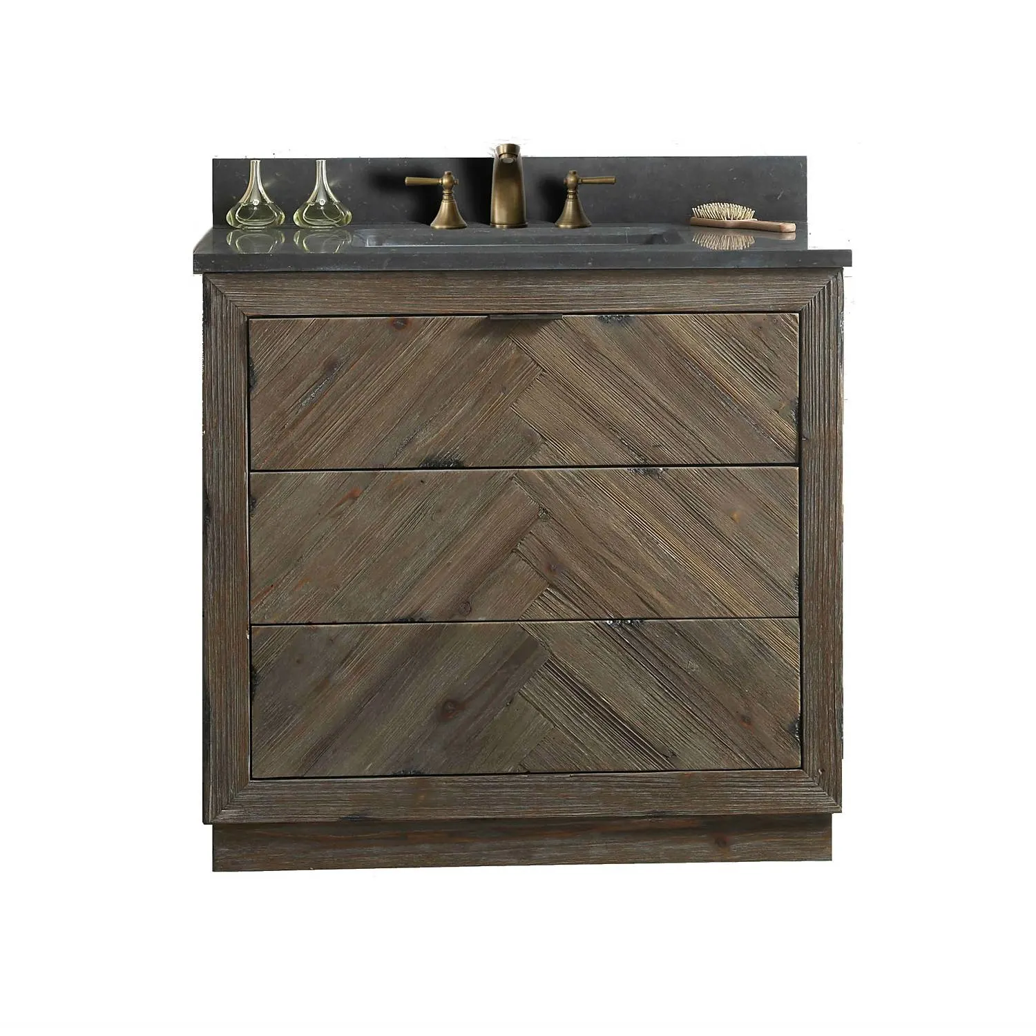 Legion Furniture 36 Inch Moon Stone Top Ceramic Sink Vanity Cabinet