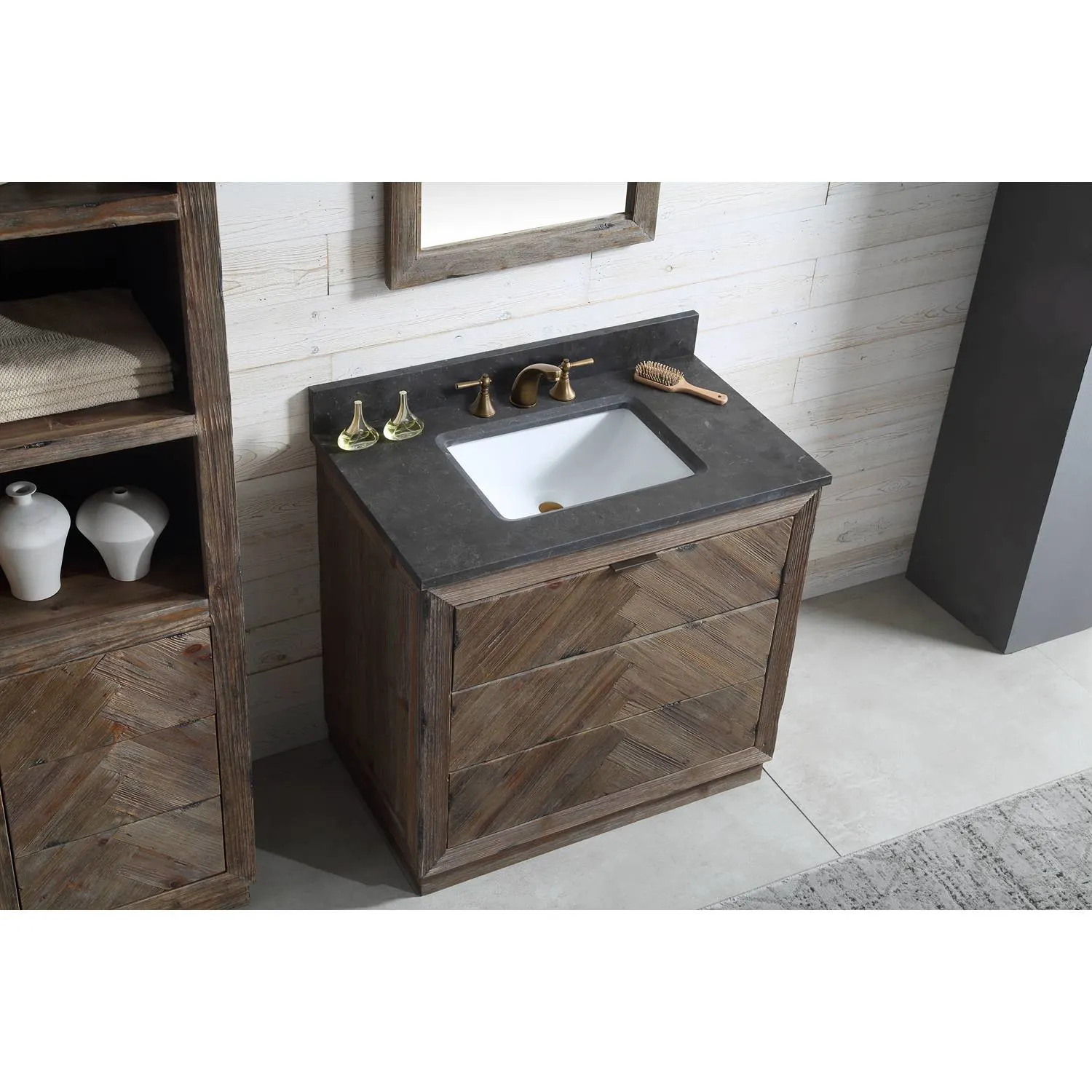 Legion Furniture 36 Inch Moon Stone Top Ceramic Sink Vanity Cabinet - image 2