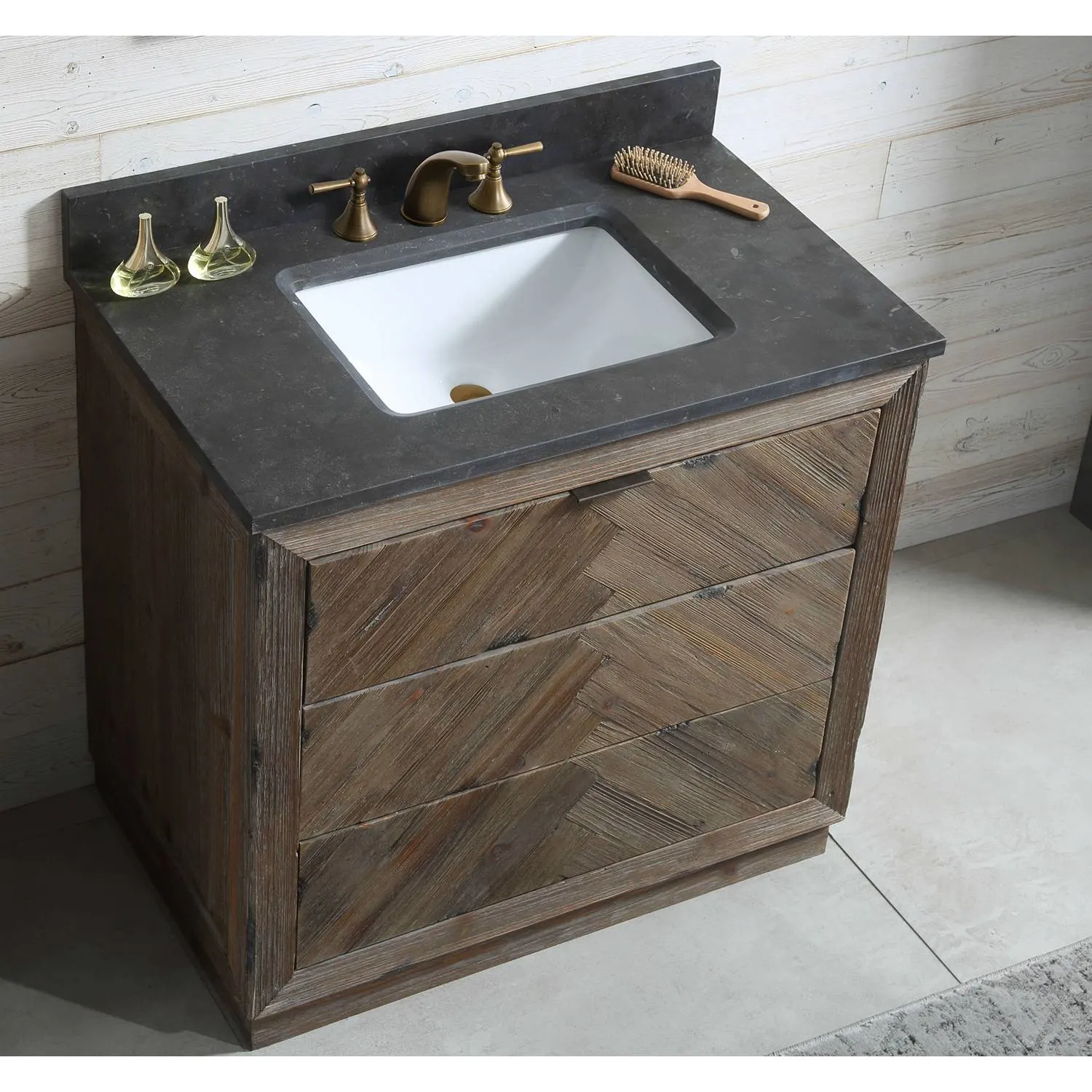 Legion Furniture 36 Inch Moon Stone Top Ceramic Sink Vanity Cabinet - image 3