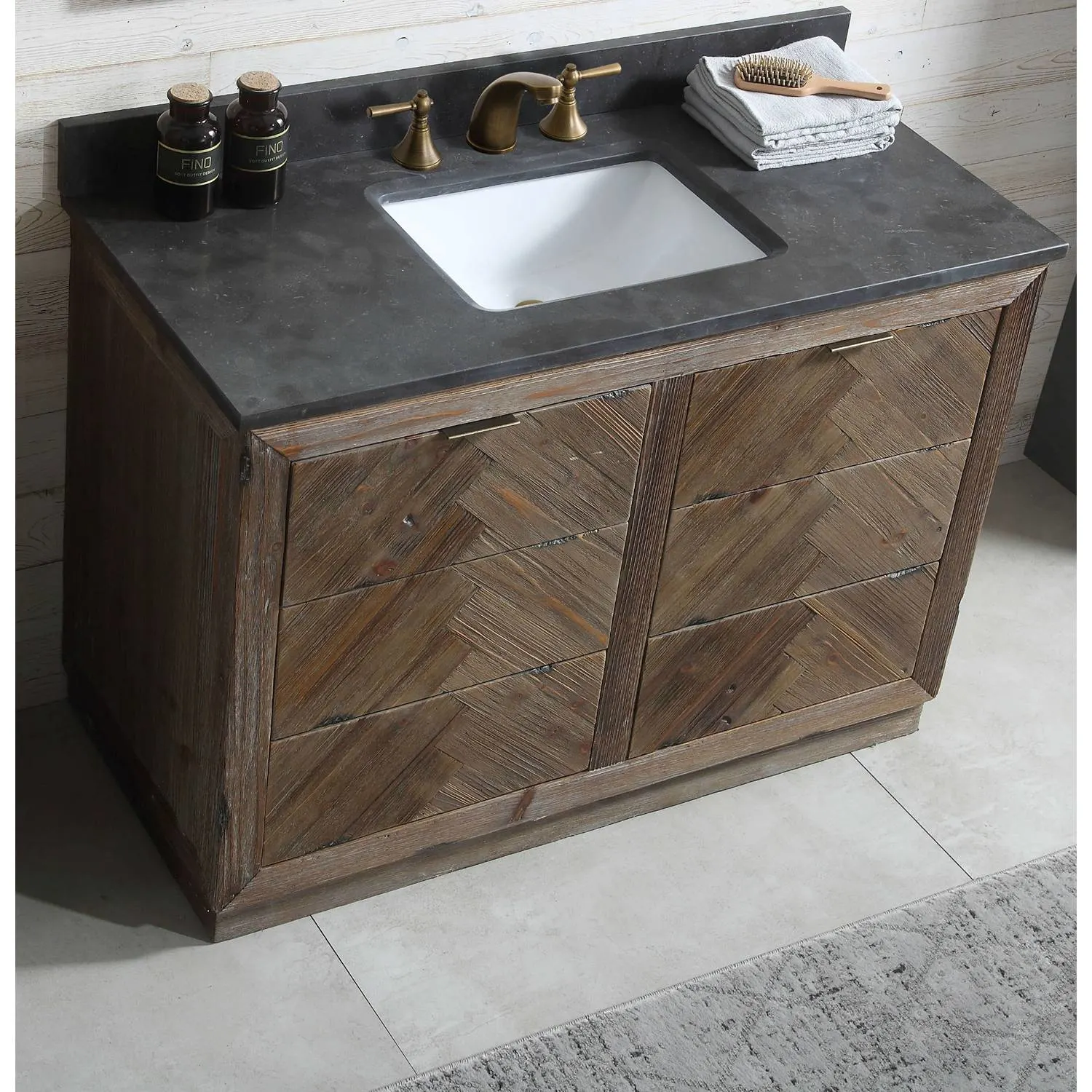 Legion Furniture 48 Inch Moon Stone Top Ceramic Sink Vanity Cabinet - image 2