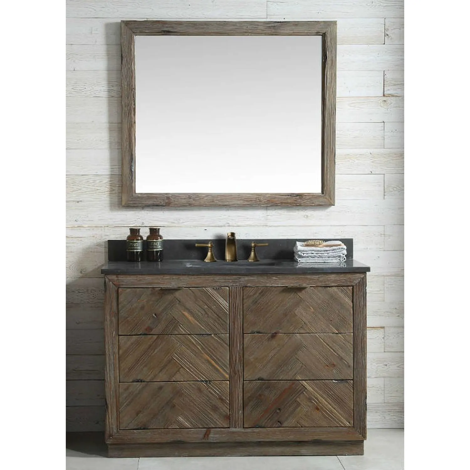 Legion Furniture 48 Inch Moon Stone Top Ceramic Sink Vanity Cabinet - image 4