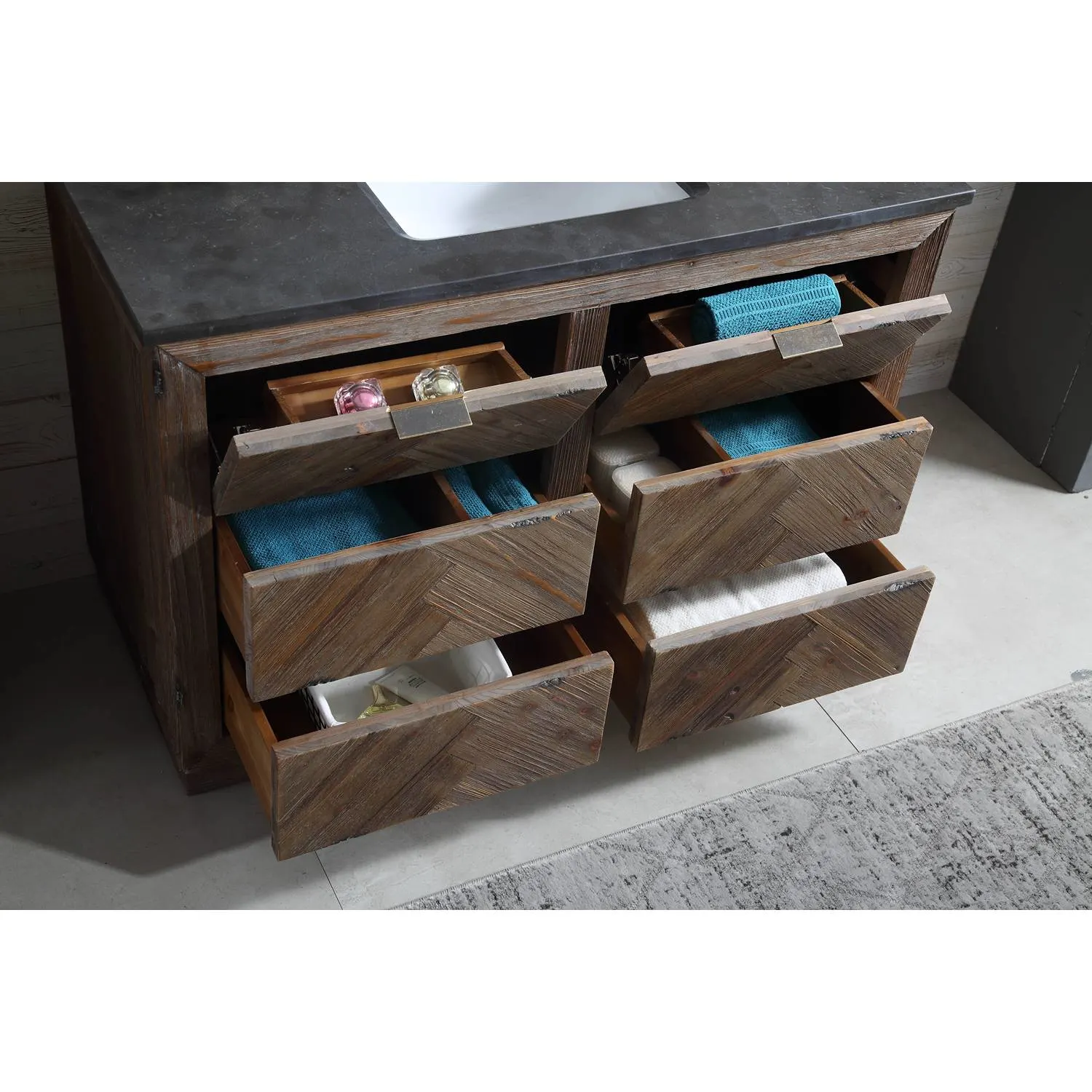 Legion Furniture 48 Inch Moon Stone Top Ceramic Sink Vanity Cabinet - image 6