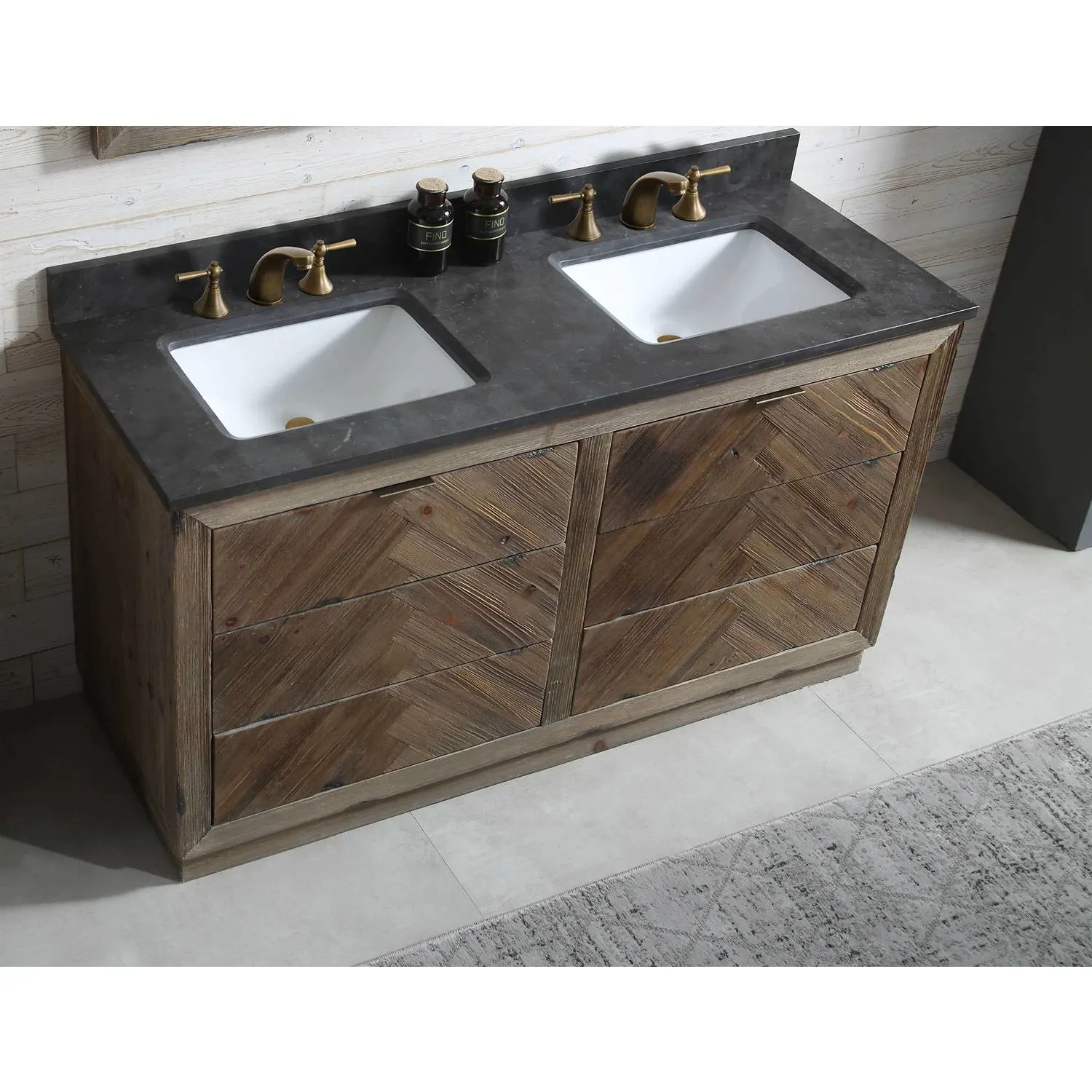 Legion Furniture 60 Inch Moon Stone Top Ceramic Sink Vanity Cabinet - image 12