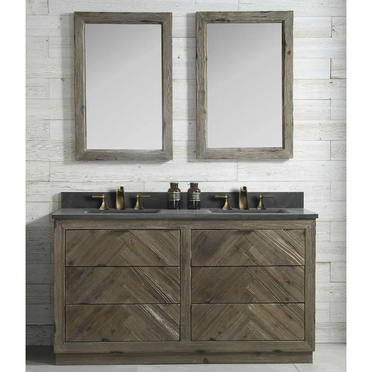 Legion Furniture 60 Inch Moon Stone Top Ceramic Sink Vanity Cabinet - image 4