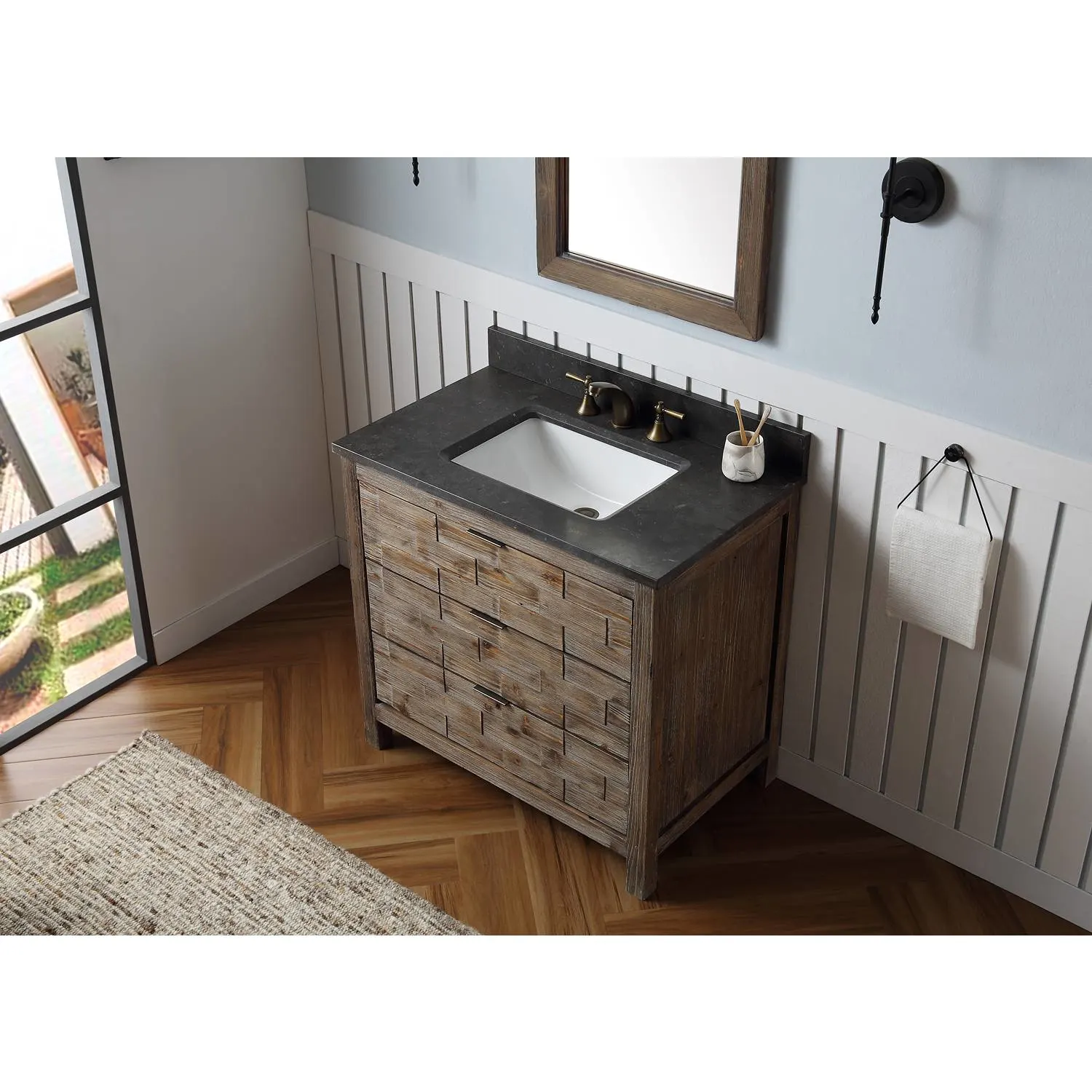 Legion Furniture 36 Inch Moon Stone Top Ceramic Sink Vanity Cabinet - image 8