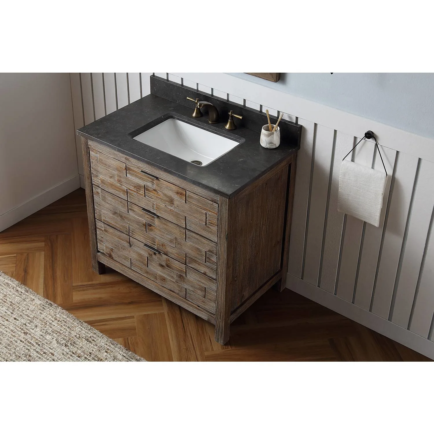 Legion Furniture 36 Inch Moon Stone Top Ceramic Sink Vanity Cabinet - image 9