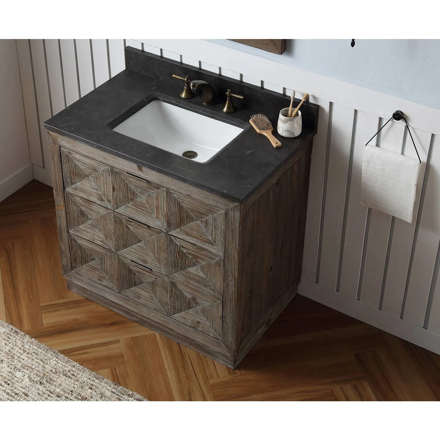 Legion Furniture 36 Inch Moon Stone Top Ceramic Sink Vanity Cabinet - image 9